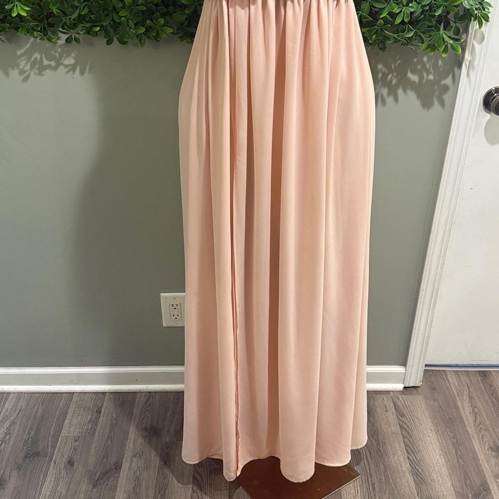 Moonlight Serenade Peach Strapless Dress