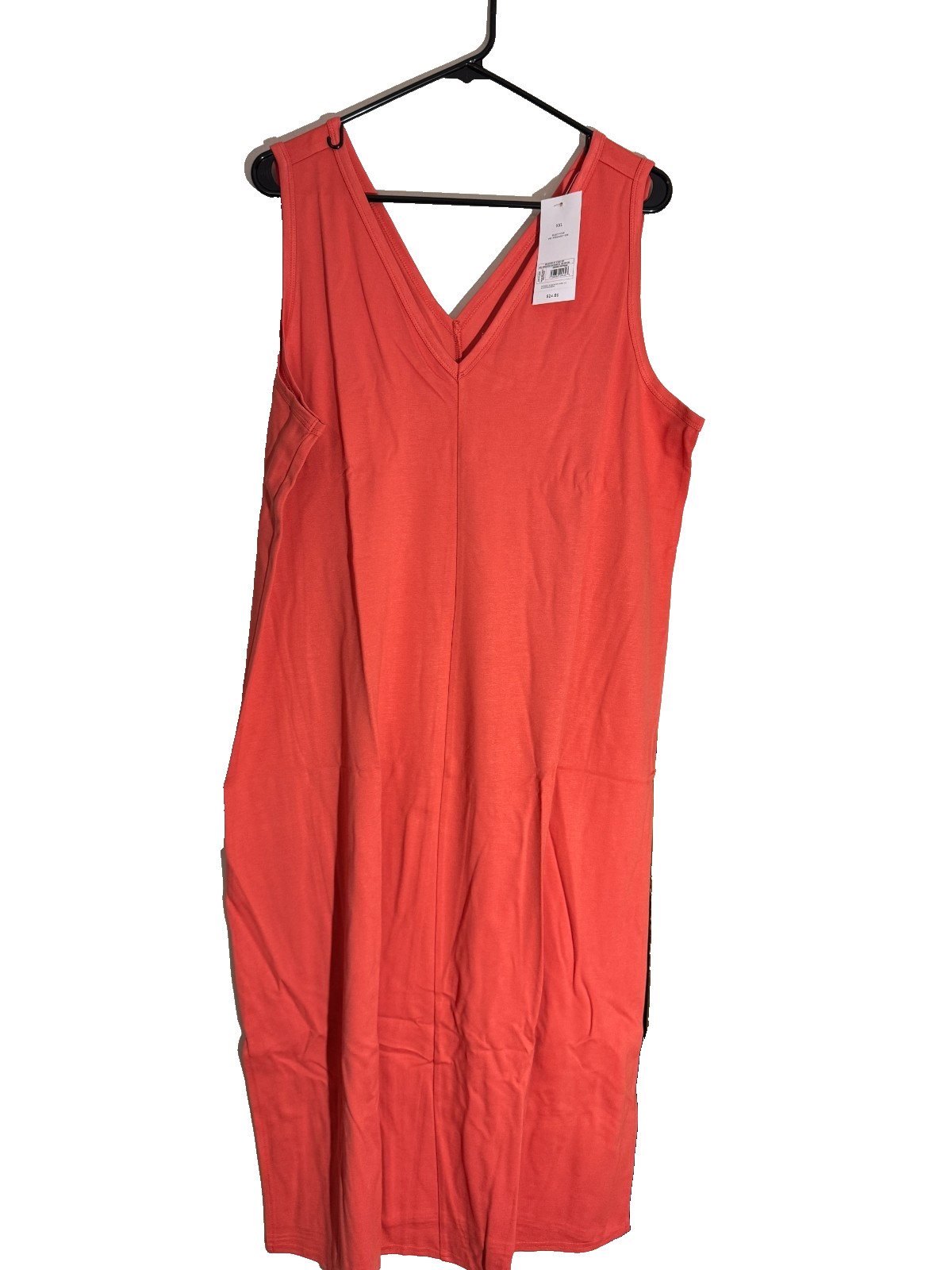 Isabel Maternity by Ingrid & Isabel Womens Knit Midi Dress 2XL Coral Pink V-Neck