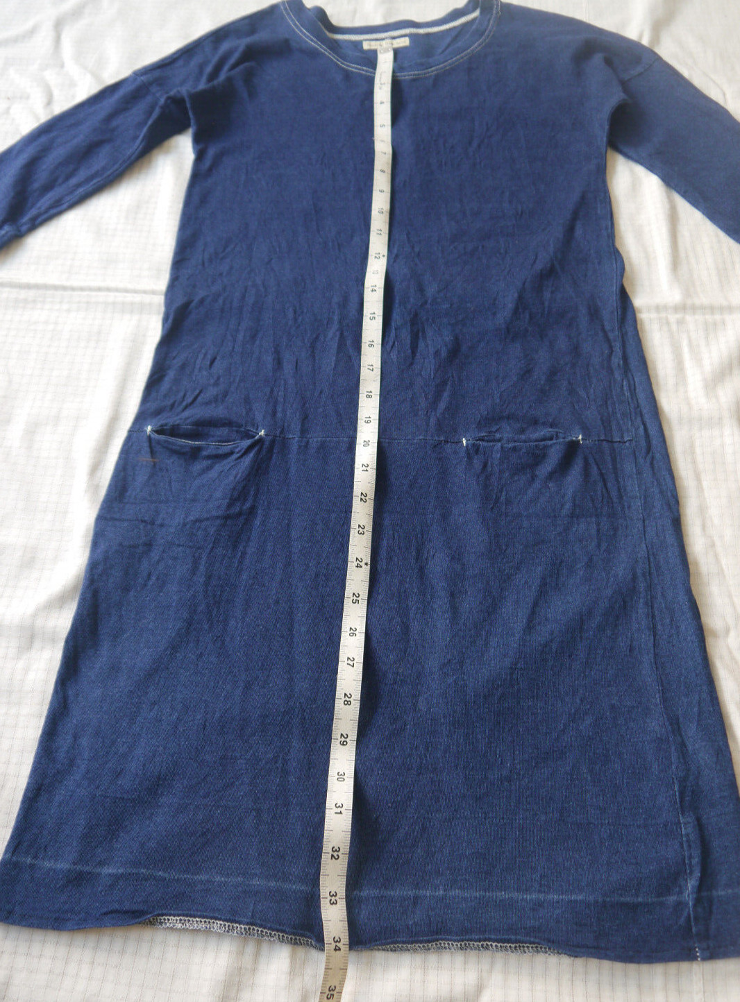Journal Standard JS Work Indigo Blue 2 Pocket Dress Sz M Japan