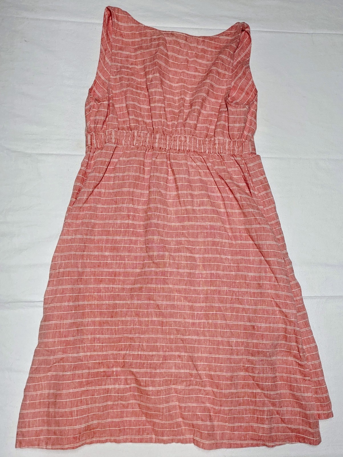 Patagonia Womens Dress Size 4 Crossover Dress Hemp/Cotton Blend Cambray Coral