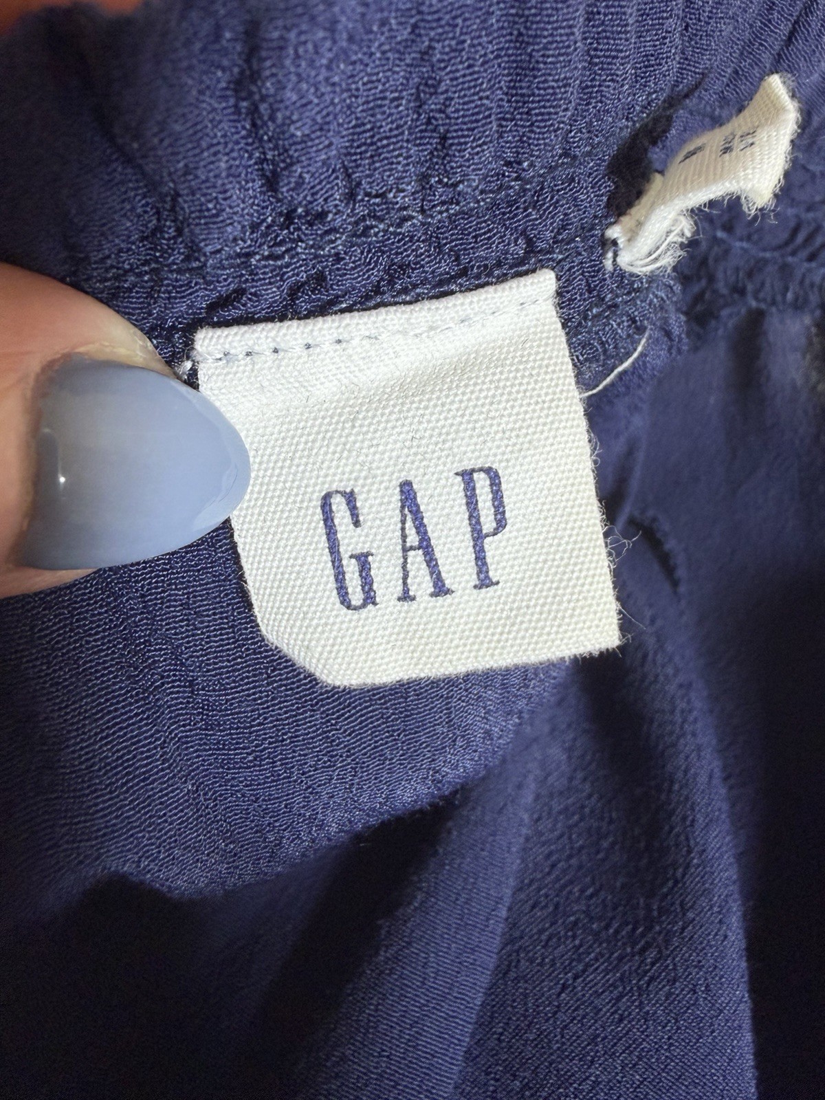 GAP Navy Maxi Dress~M~Button Front Rayon Crepe Tie Waist Versatile Office Party