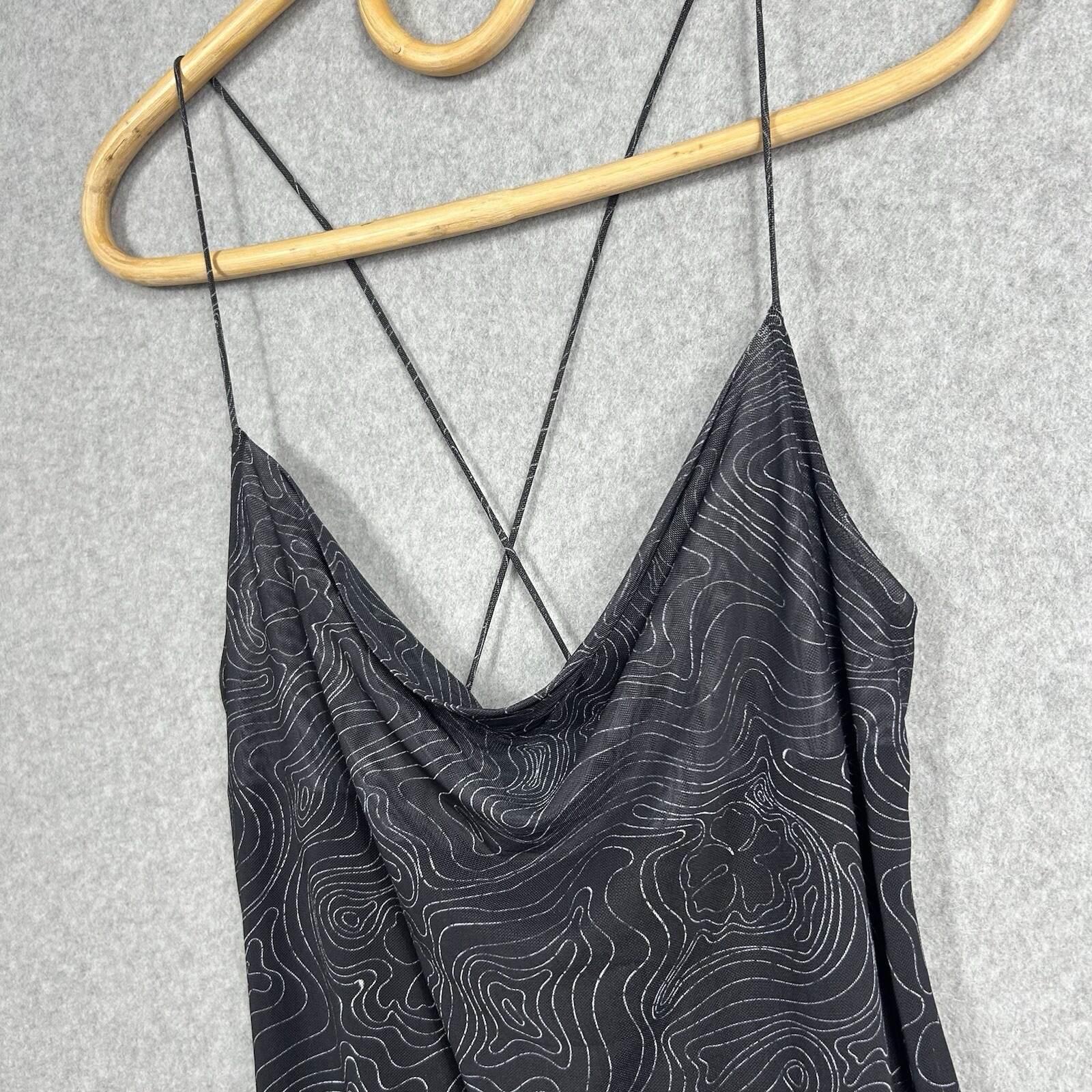 Ghanda Dresss Size L Fitted Pencil Stretch Print