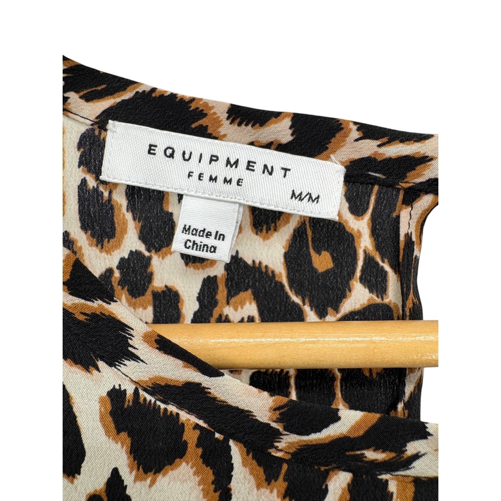 Equipment Aubrey 100% Silk Leopard Print Mini Dress Medium Revolve Animal Print