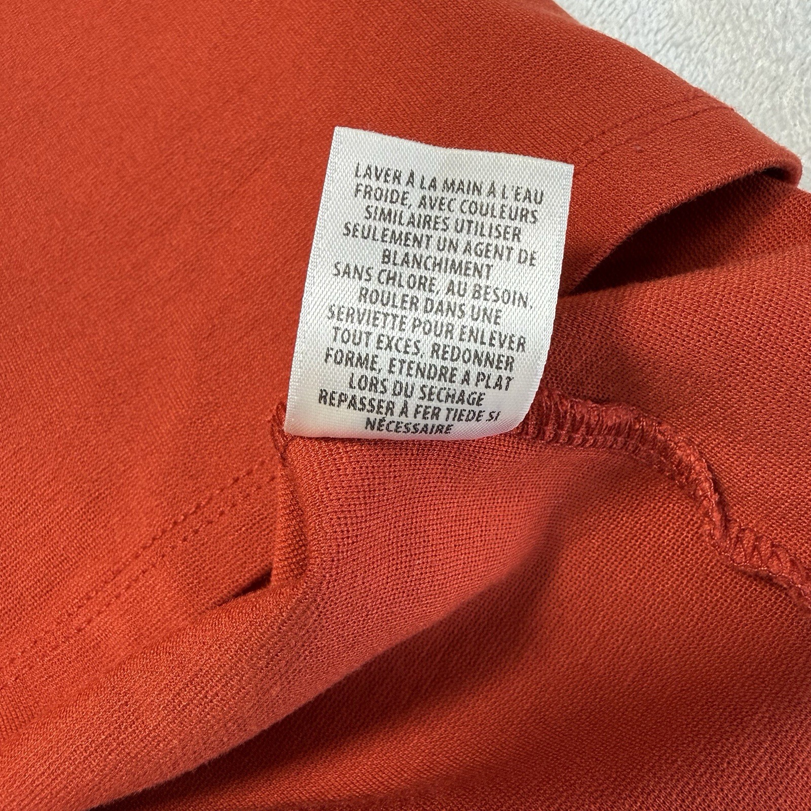 Free Press Clothing Scalloped Edge Keyhole Neckline Orange Women’s Size Medium