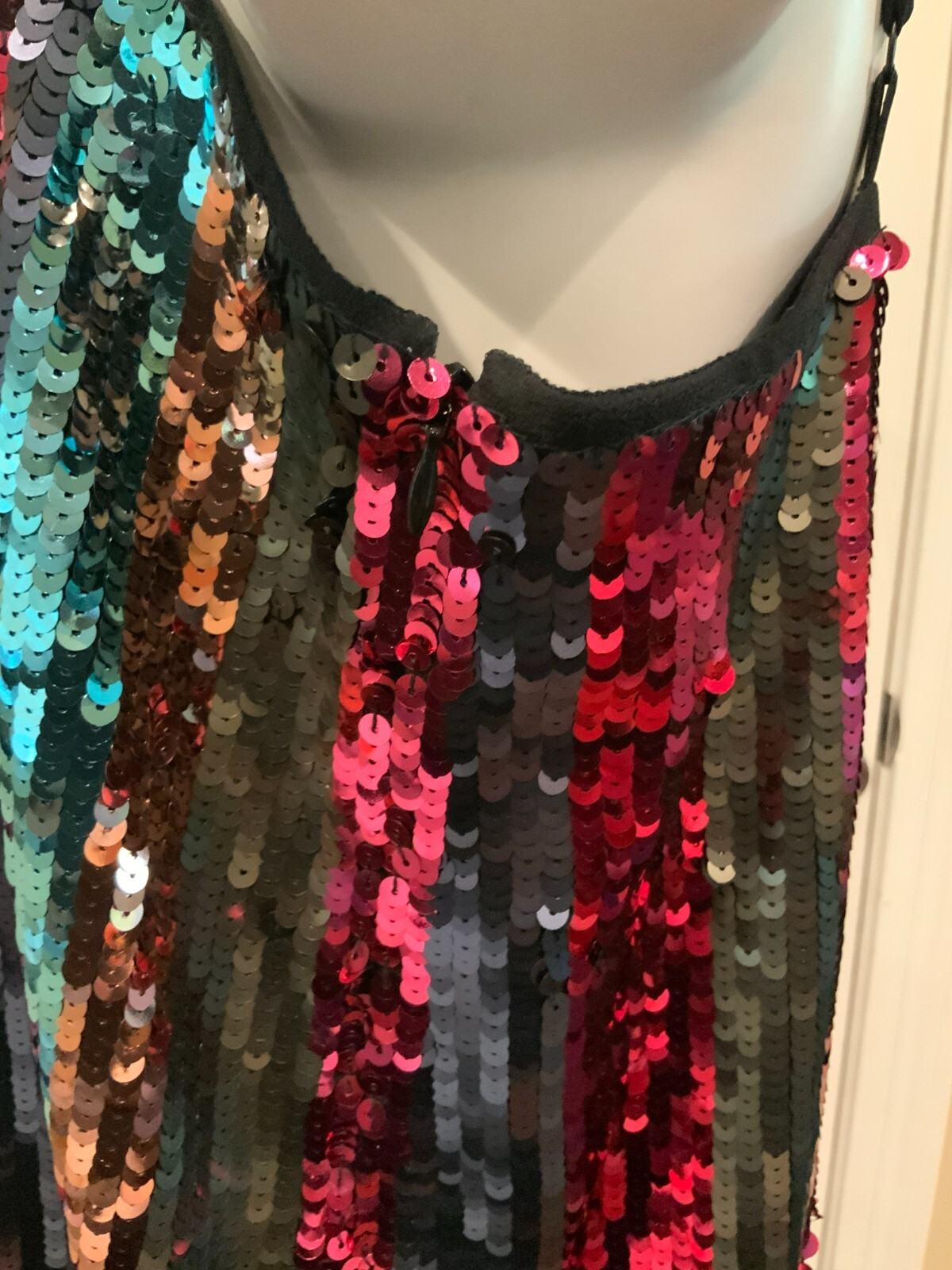 Tanya Taylor Rainbow Sequin Stripe Mini Dress NEW $595, Size 8, $595