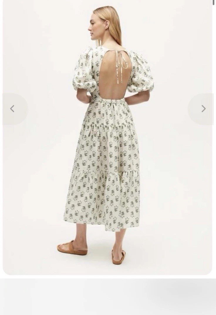 Rhode Resort Floral Linen Maryam Maxi Dress