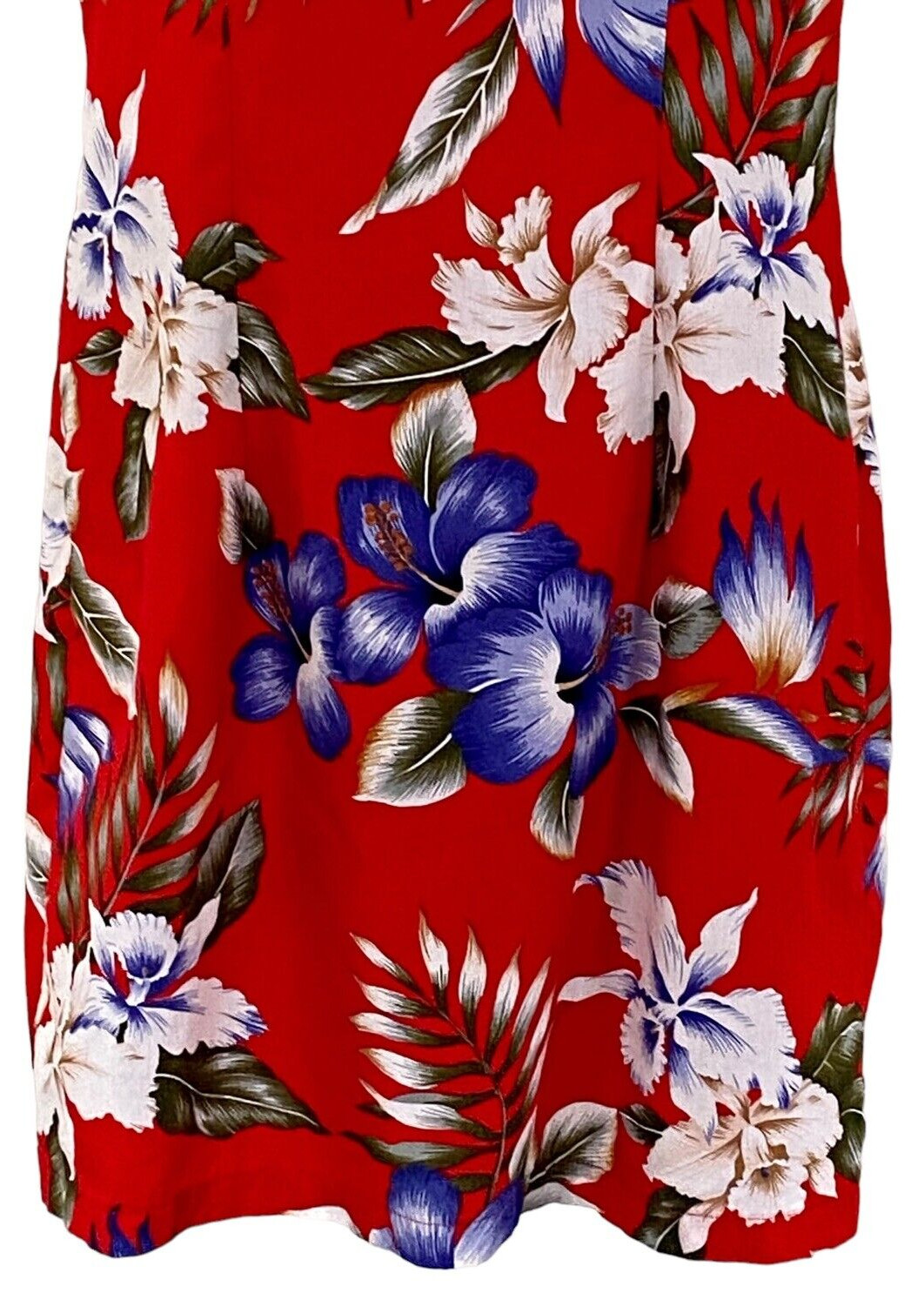 Ky’s Hibiscus Floral Hawaiian Shift Dress Made In Hawaii Luau Cruise Medium