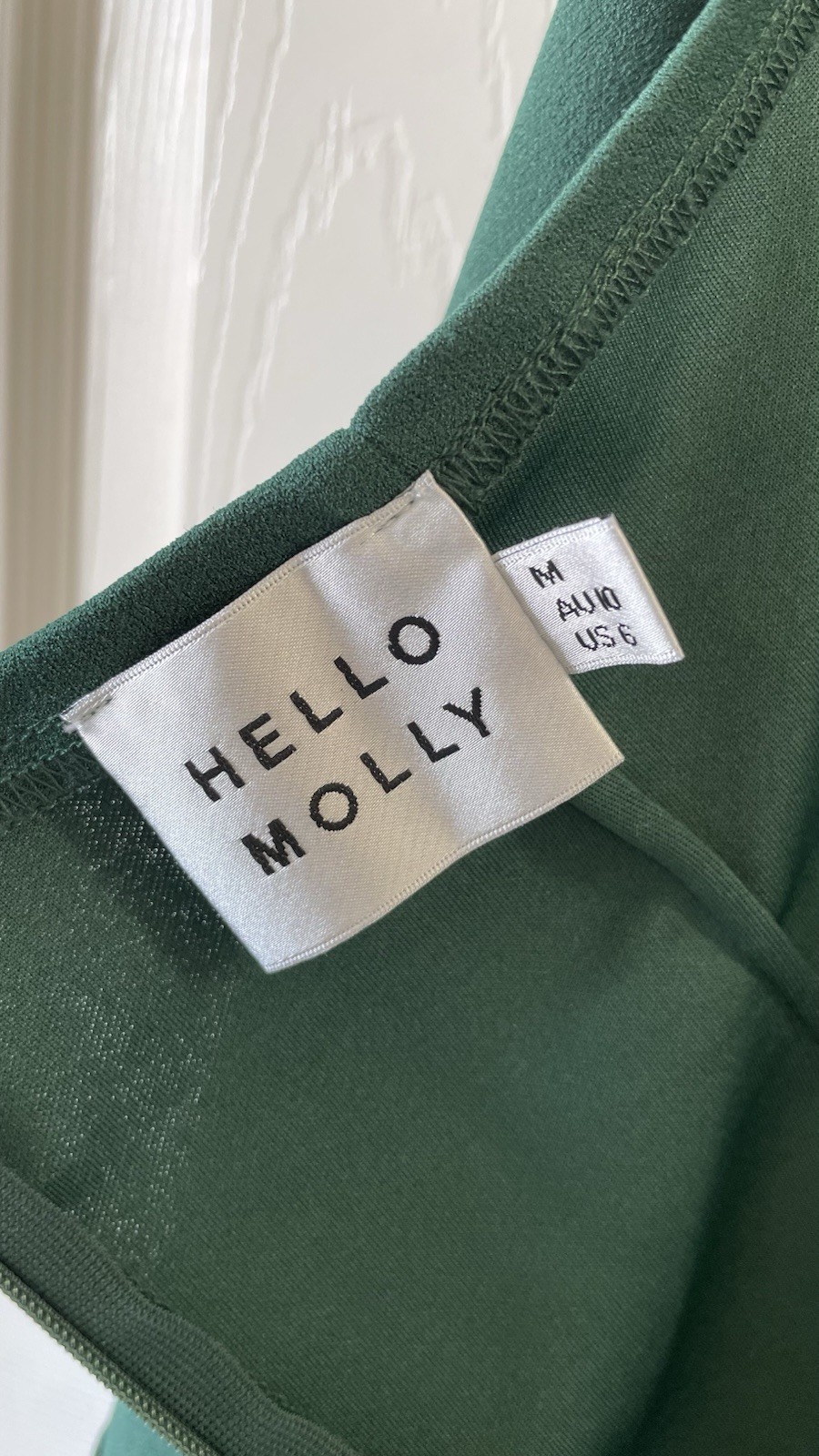 Hello Molly Green Ruffle Flutter Sleeve Backless Fit & Flare Mini Dress M