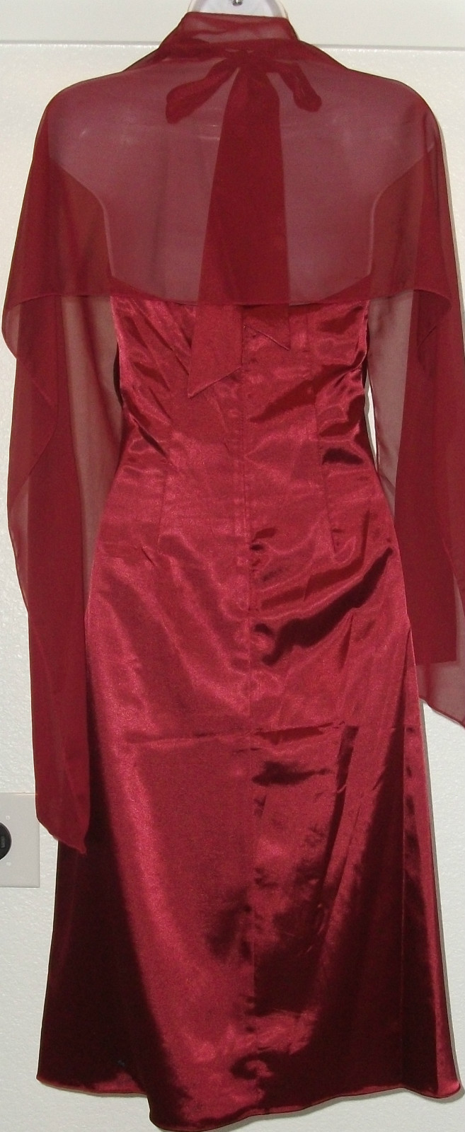 NWOT Genuine CINDERELLA burgundy red halter dress, size XS, M, 2XL