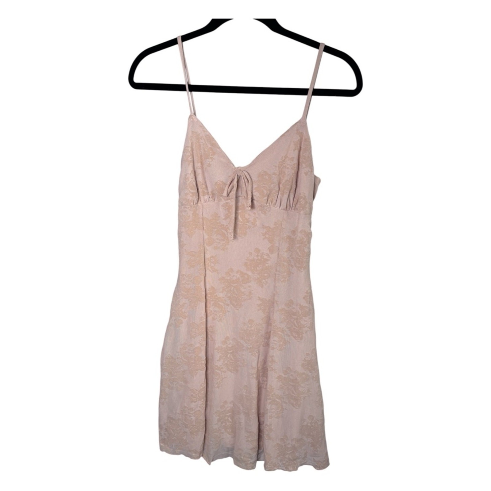 No Comment Tan A Line Dress Spaghetti Strap Sweetheart Neck Medium
