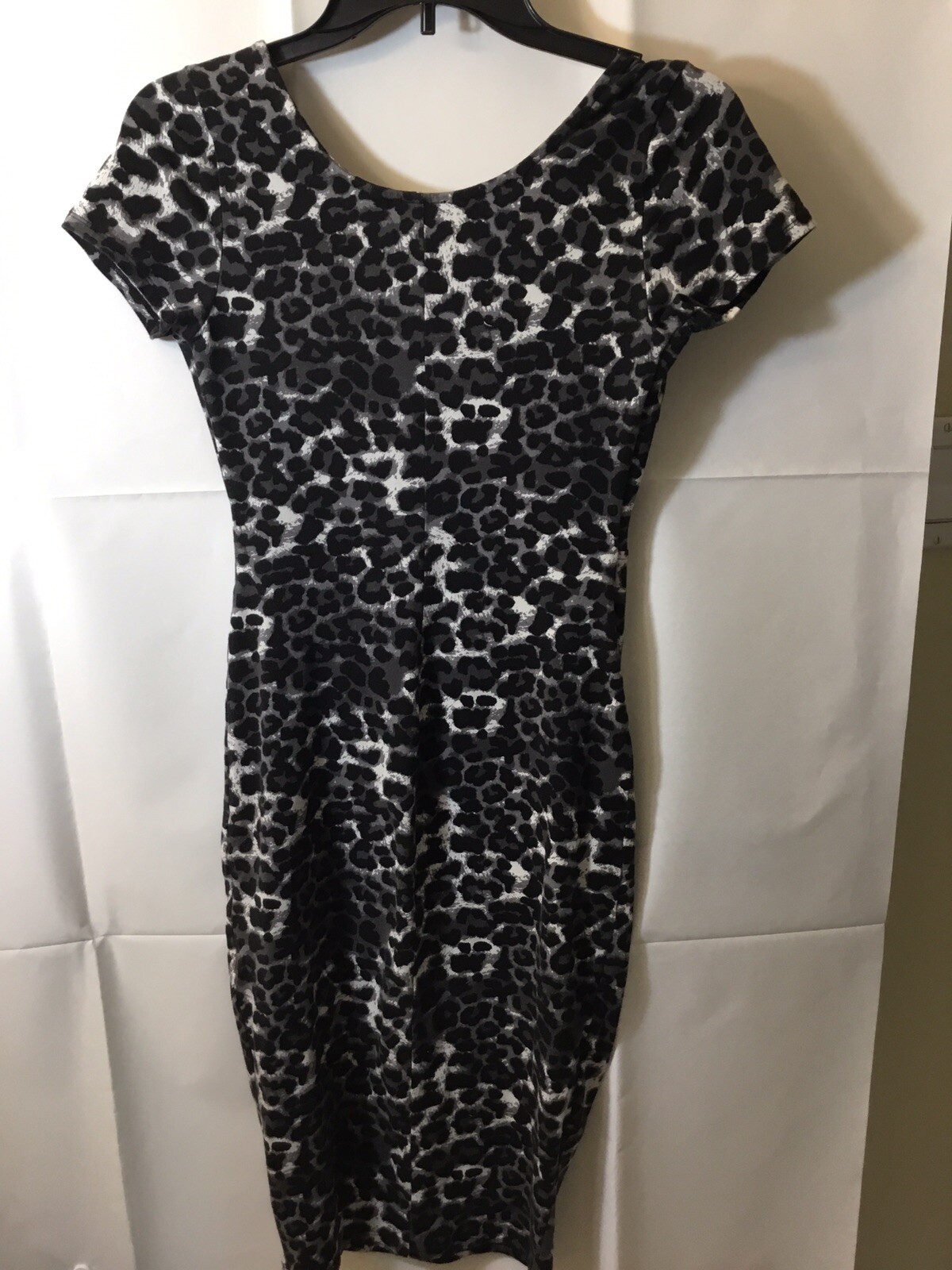 One Clothing X-Small To Small Body Con With Front Cutout Black, Grays, White