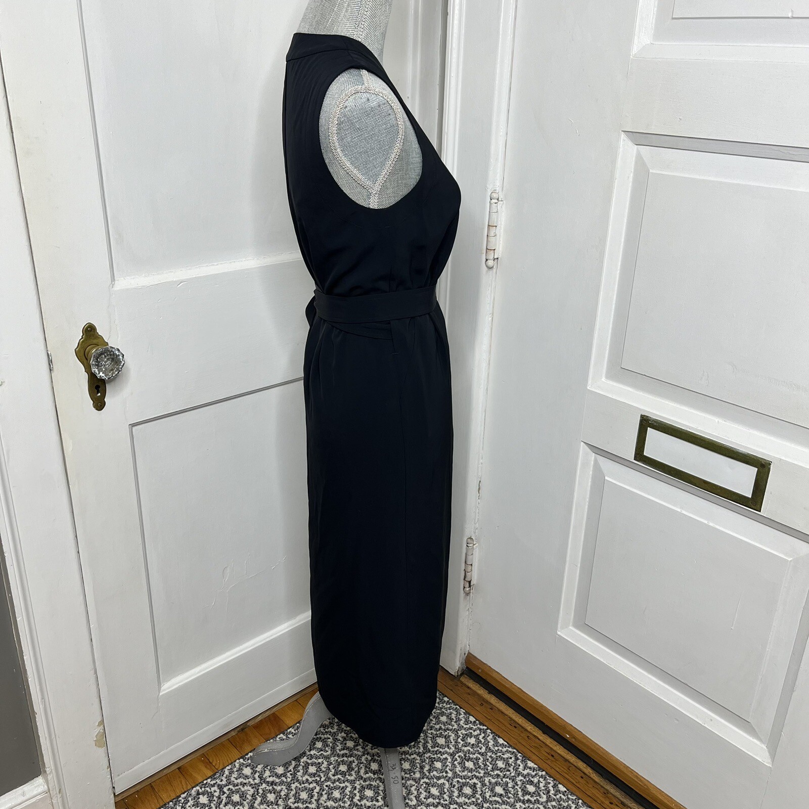 Everlane Goweave Japanese Wrap Dress Sleeveless in Dark Navy Size 2 Midi Dress