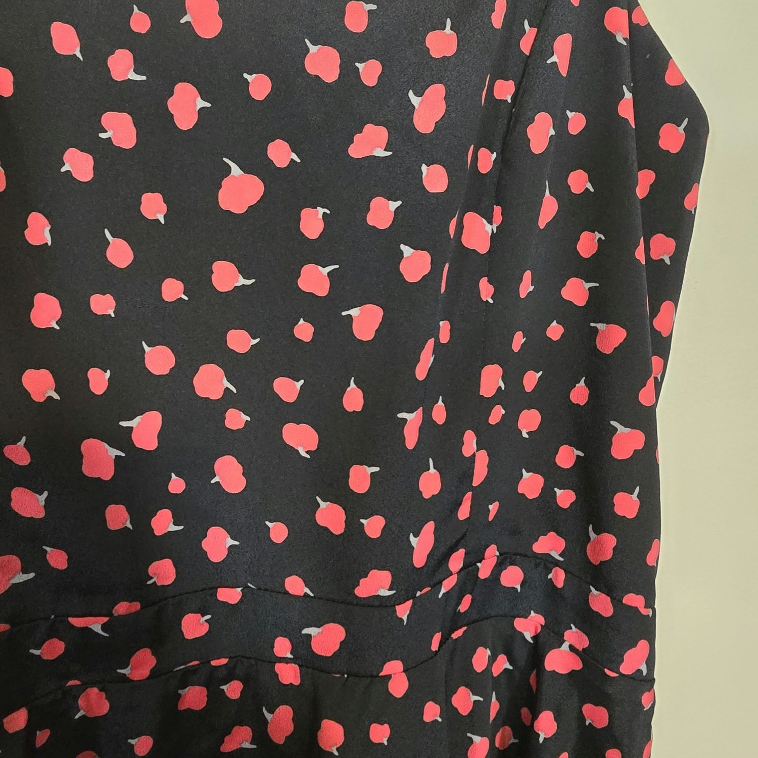 Bar III Women Cherry Print Shift Dress Special Occasion Party Black and Red XL