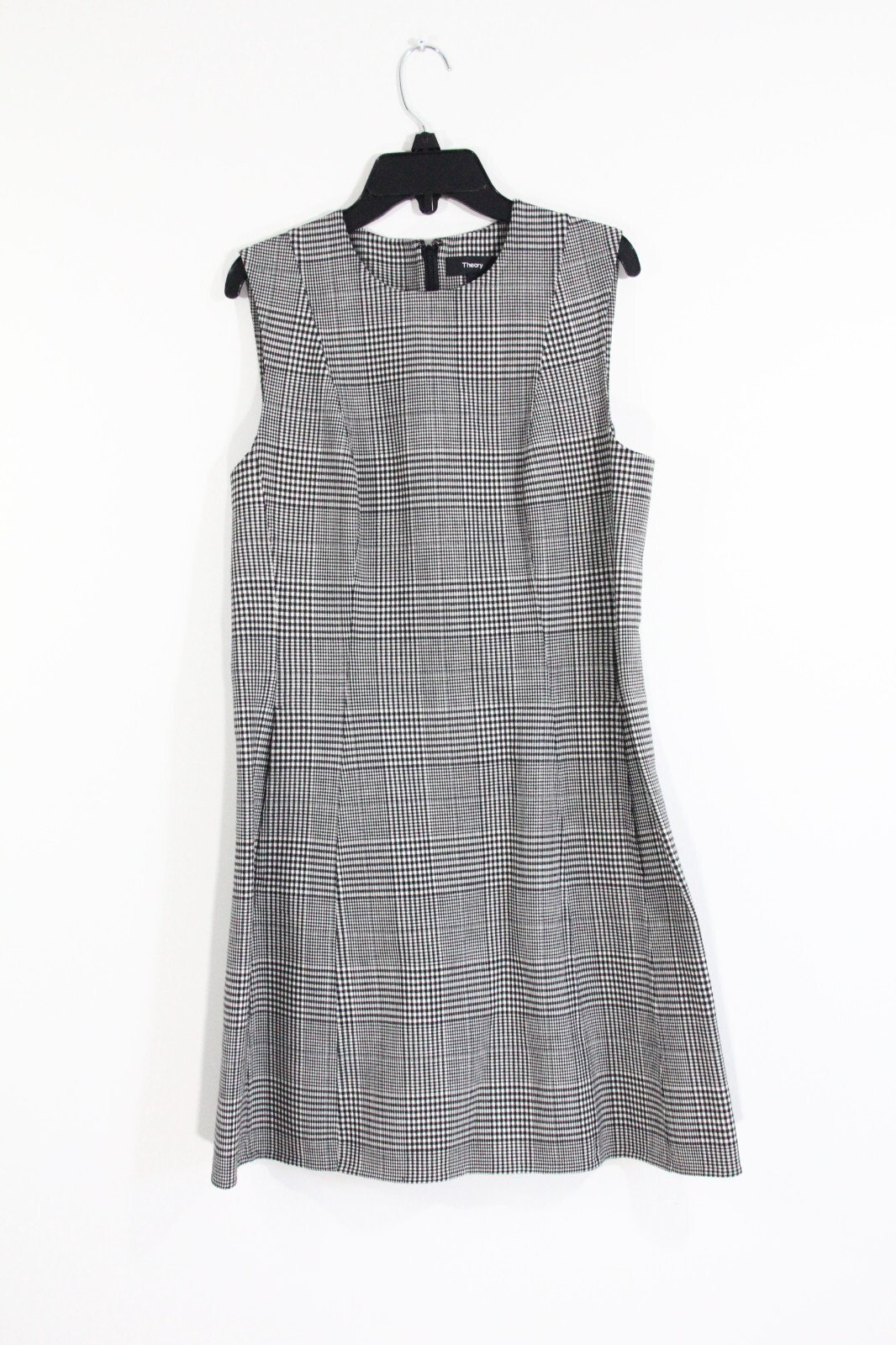 Theory Helaina Wool Dress sz 4 Women Plaid Shift Pockets Winter Fashion work