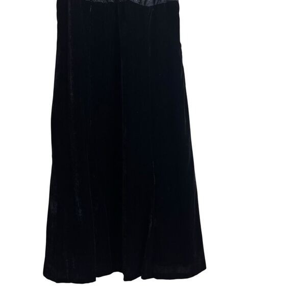 Bandolino Whimsigoth Black Velvet & Sequin Chiffon Midi Dress Practical Magic 14