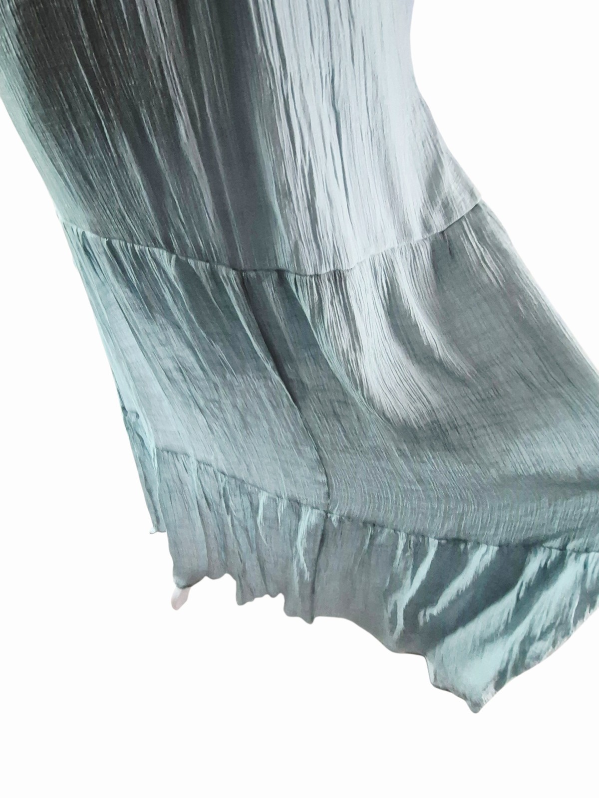 Hy Fve Pastel Blue Backless Tiered Maxi Dress – Size M – Lightweight Summer