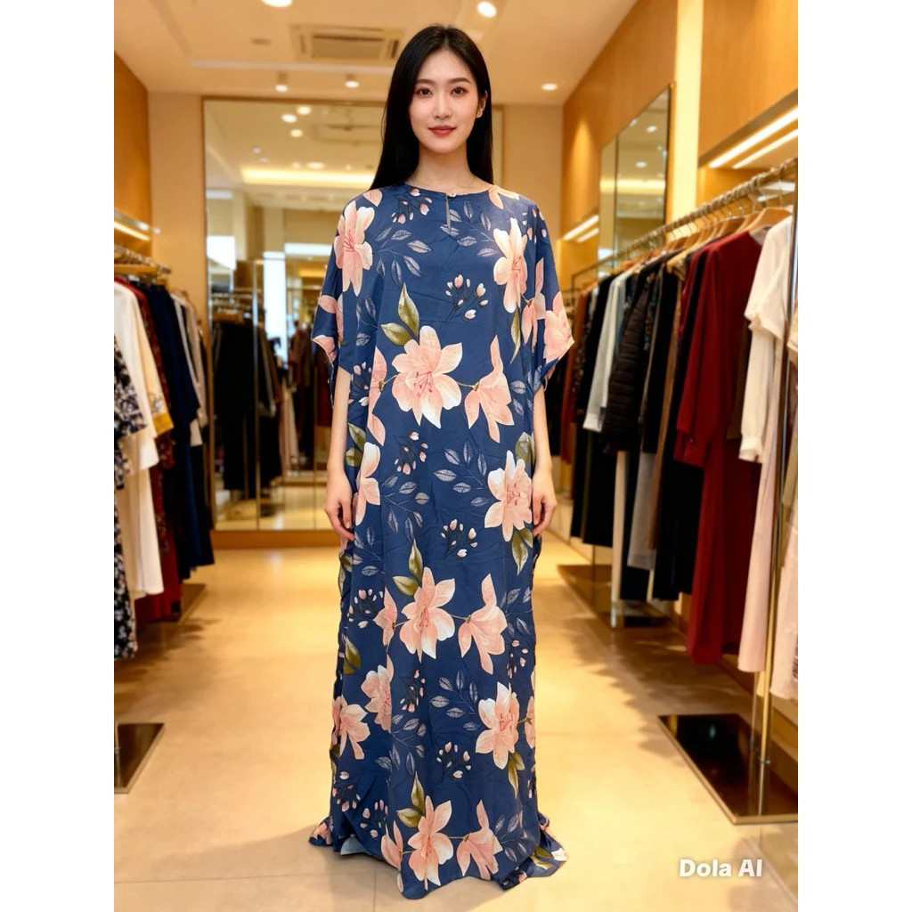 100% Cotton Kaftan, Original Batik from Terengganu / Maxi Cotton Batwing dress