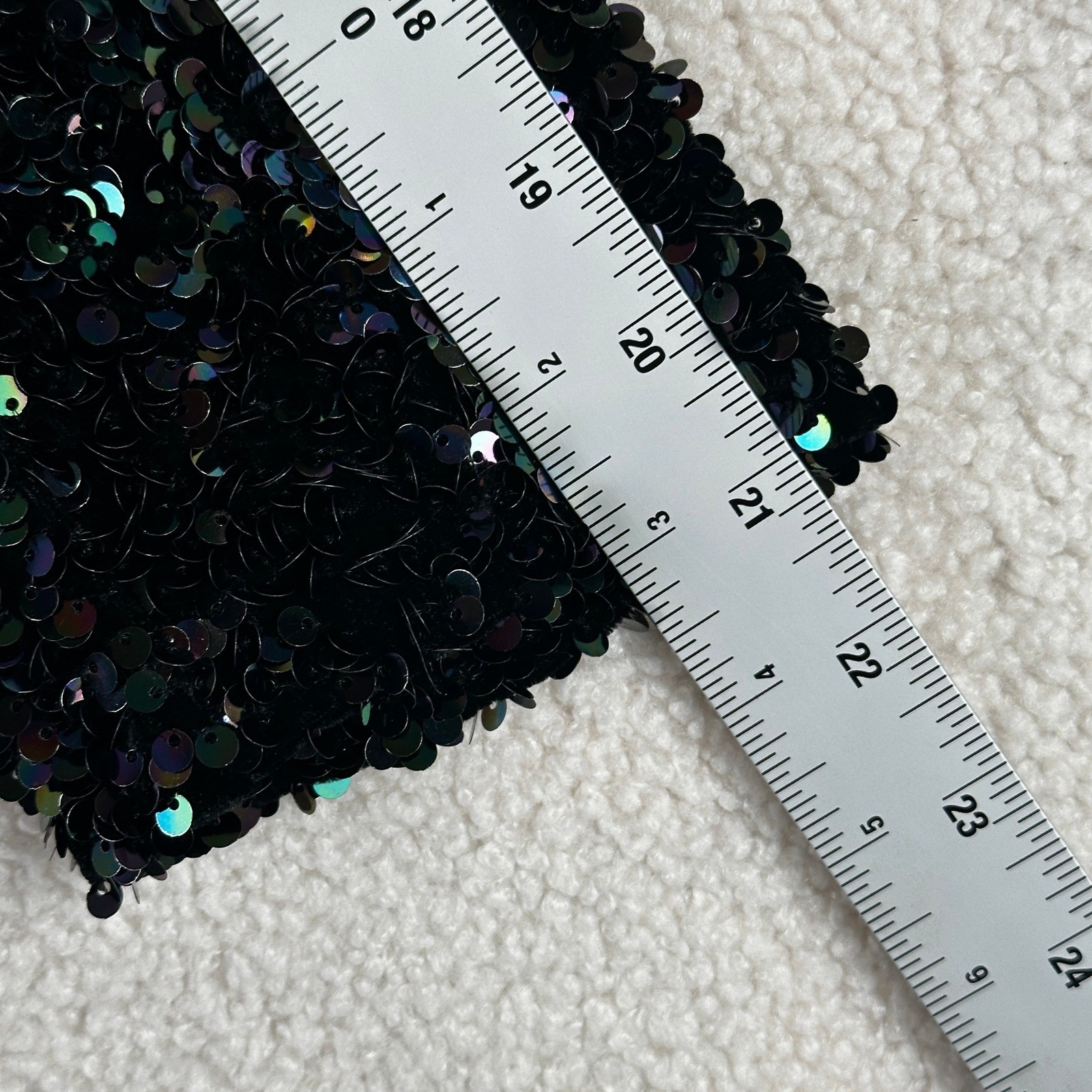 Zara Sequin Shift Mini Dress Womens Small Black Iridescent Party Glam