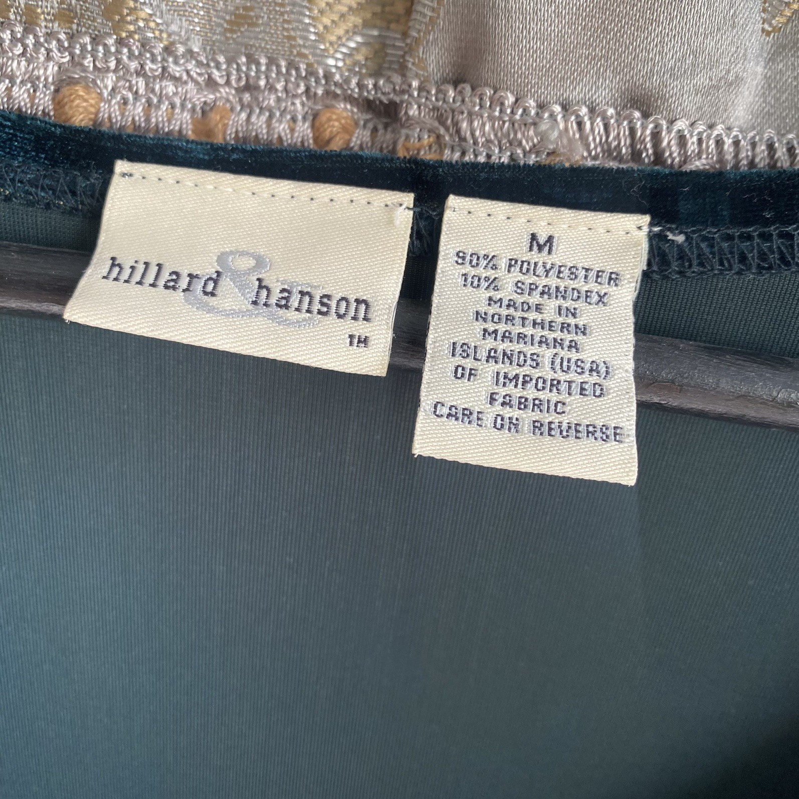 hillard hanson dark green velvety Y2K Dolly A libe dress! M