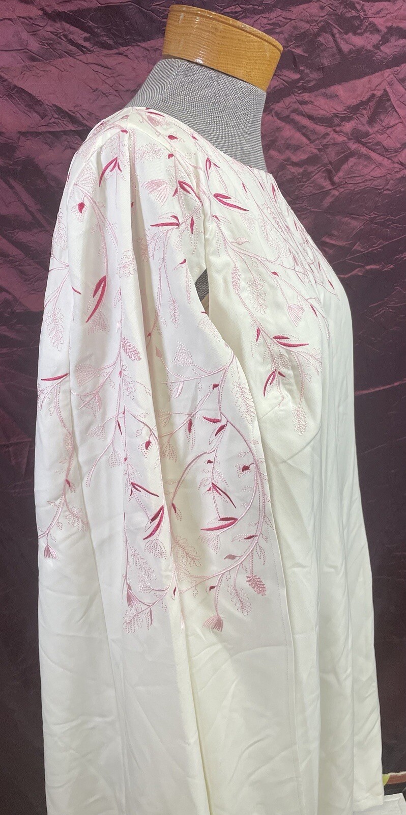 Plus size cape Dress Size 22W (2X) Ivory Floral ASTRO wedding church NEW (hh49)