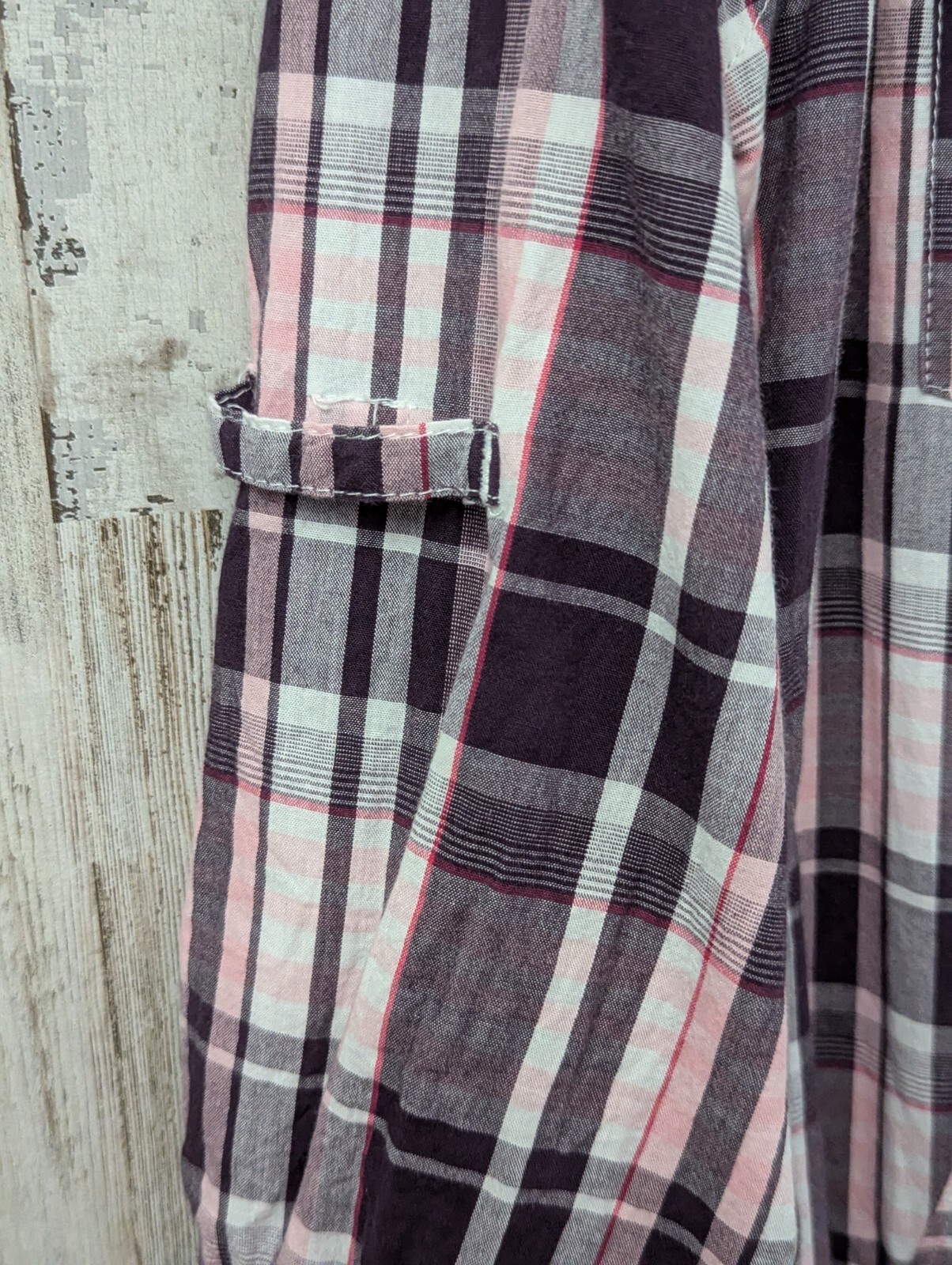 Columbia PFG Super Bonehead Dress Medium Pink Plaid Pockets Preppy Outdoor Beach