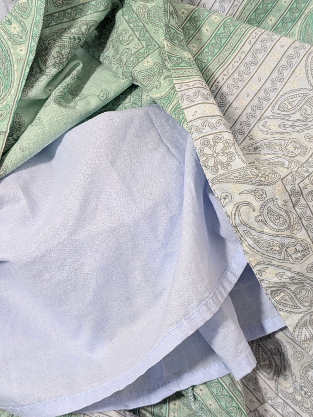 Universal Thread Tie-Front Maxi Dress Green Blue Paisley Sz M Vacation Resort