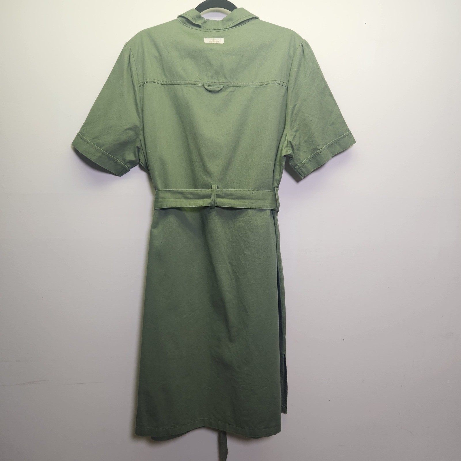 Barbour NWT Victoria Cotton Utility Shirt Dress 14 Belted Pockets Button Front