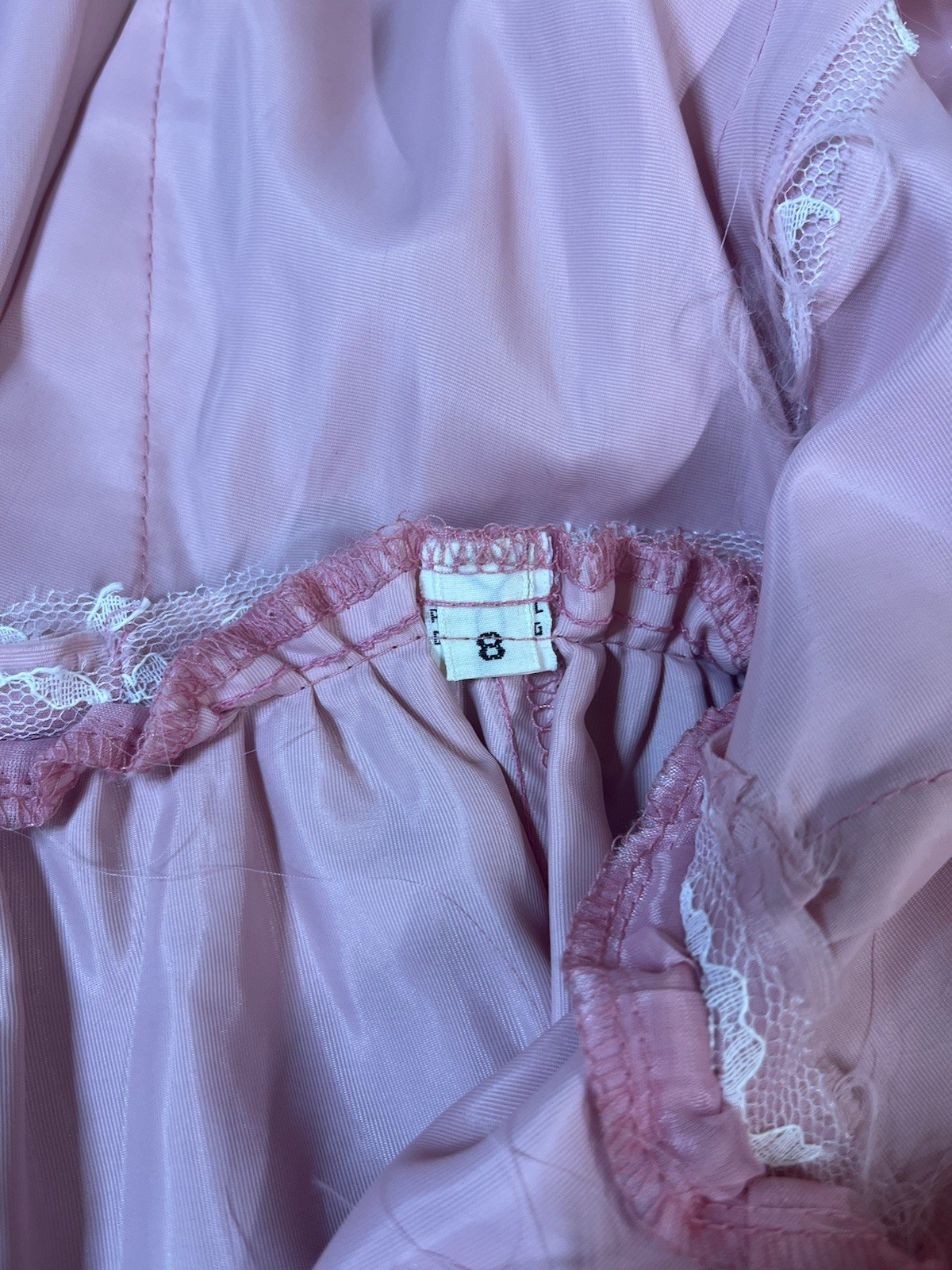 Vintage Dress 8 S Ruffle Sheer Nylon Tea Peasant Prairie Cottage Gypsy Cosplay