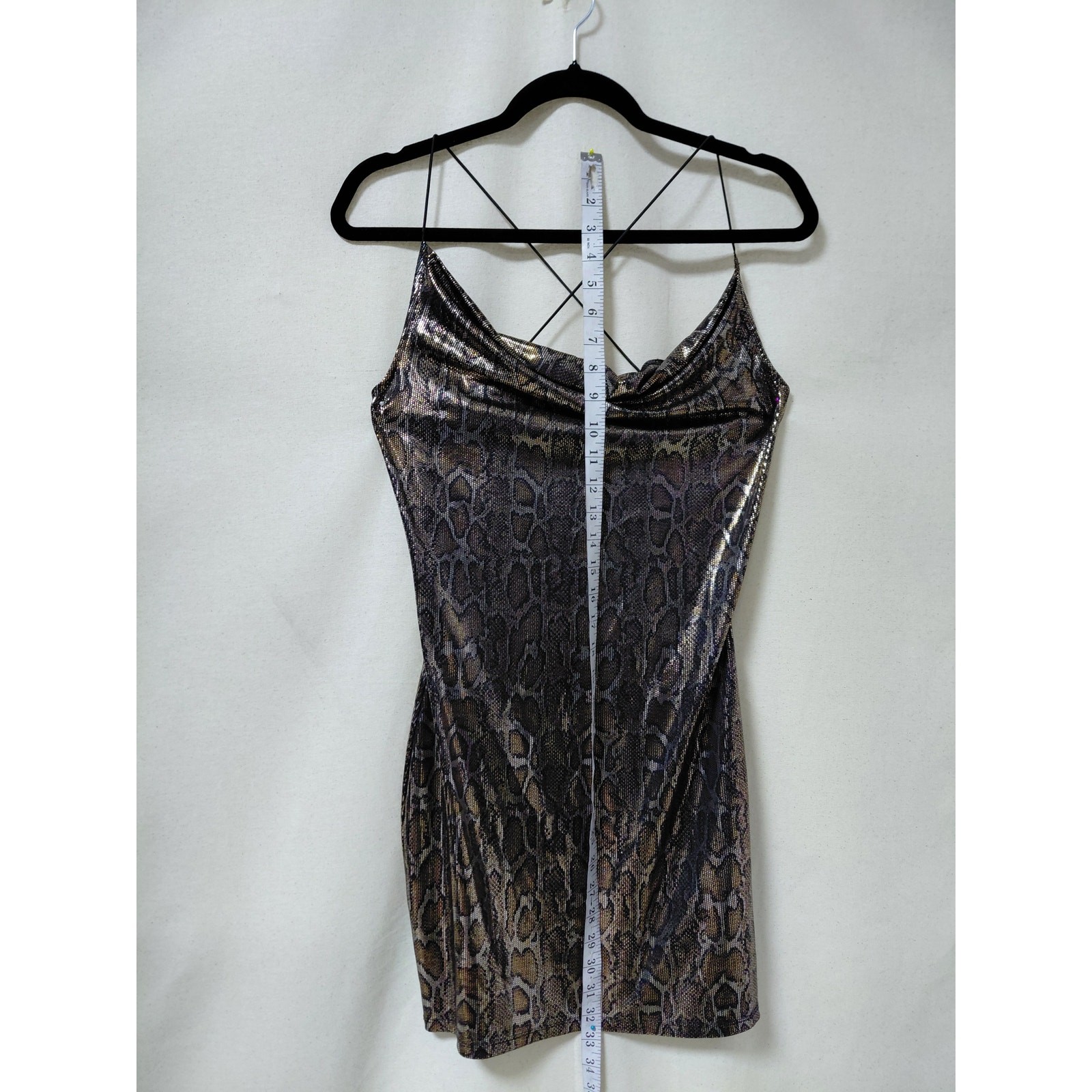 Snake Print Mini Dress Animal Print Knit Size S