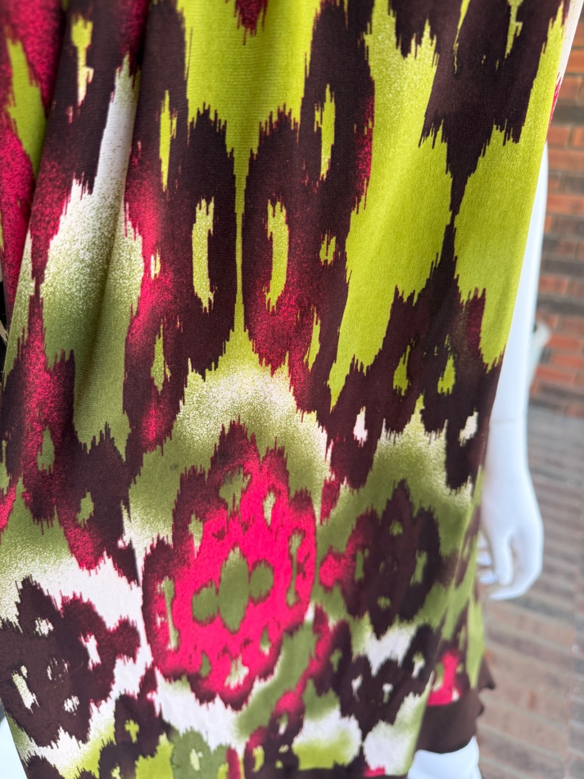 IZ BYER CALIFORNIA SIZE SMALL Multicolored Faux Wooded Beading Halter Dress