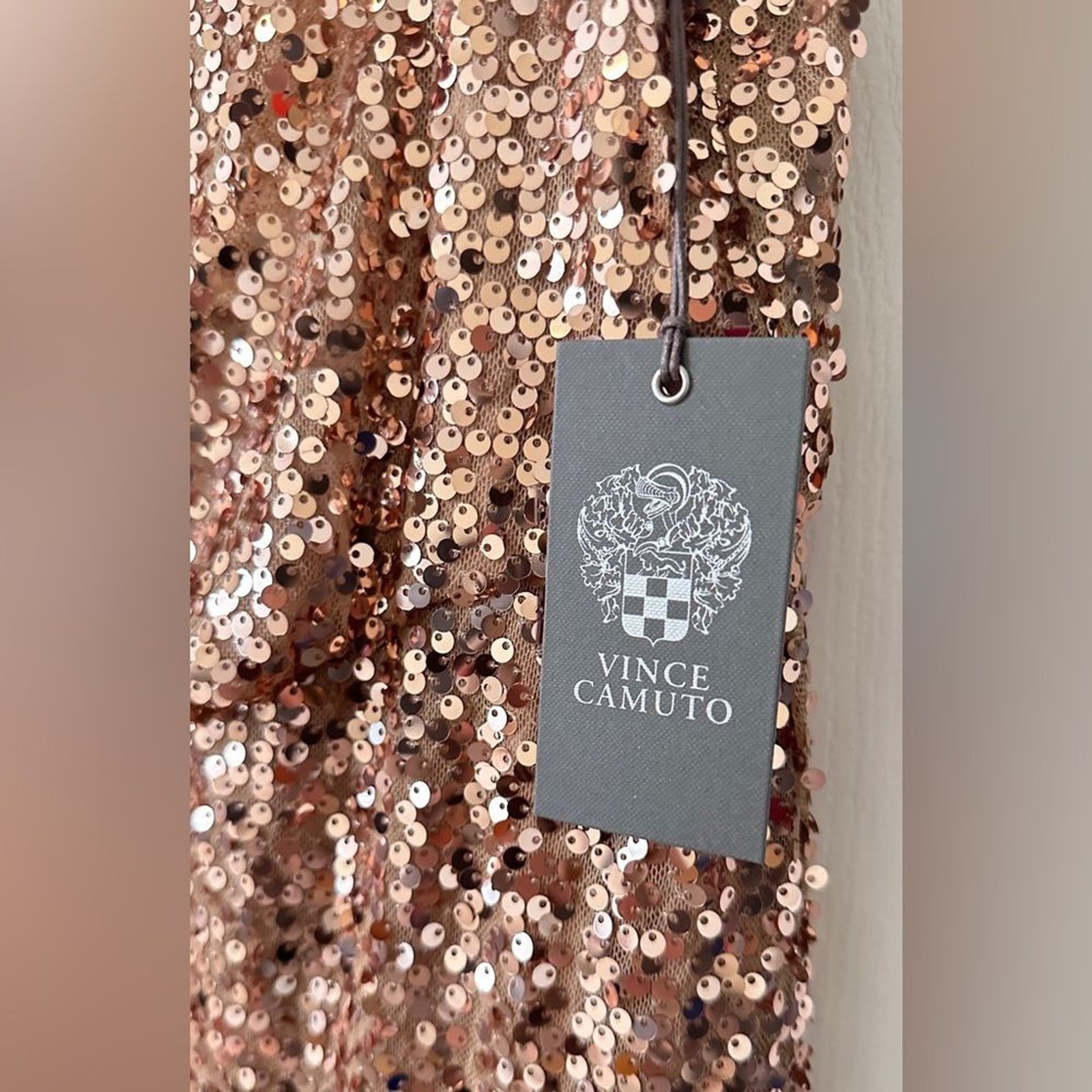 Vince Camuto Dress Copper Sequin, 14W and 16W