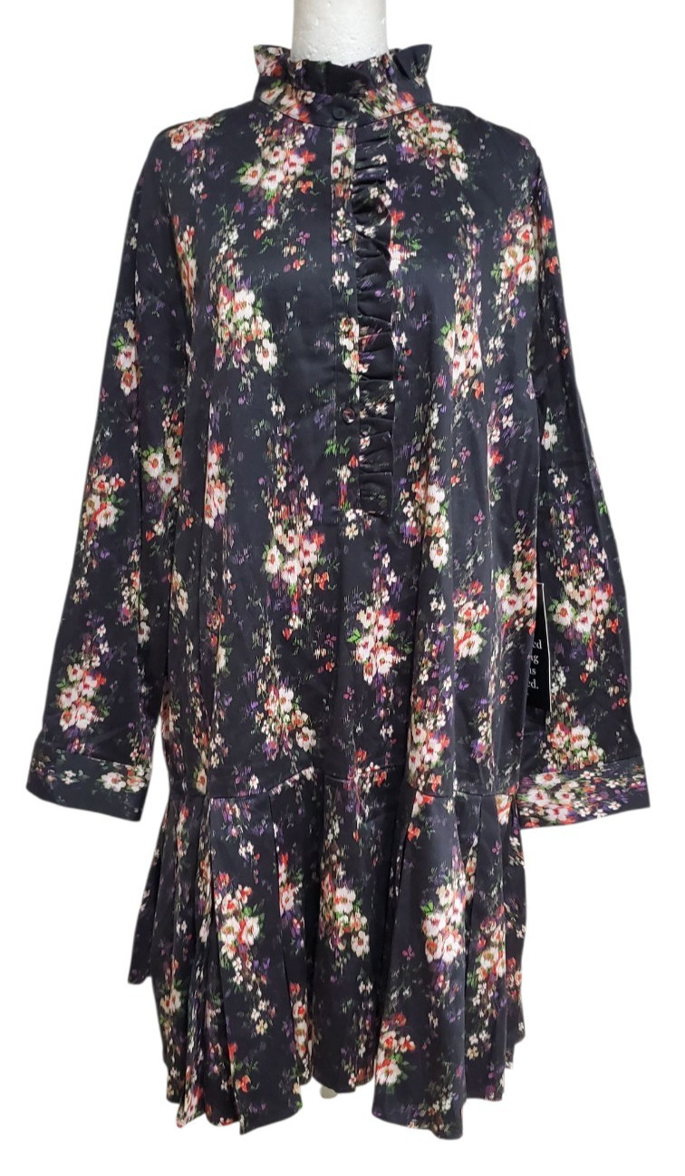 Tuckernuck Onyx Falling Flowers Bouquet Tate Dress Size XXL 2XL