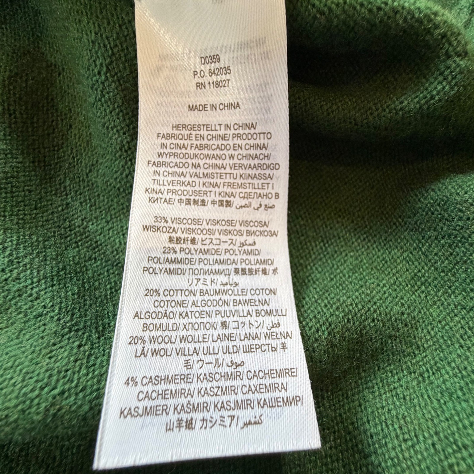 Boden Green Wool Cashmere Blend Puff Sleeve Knit Midi Dress US 4R D0359