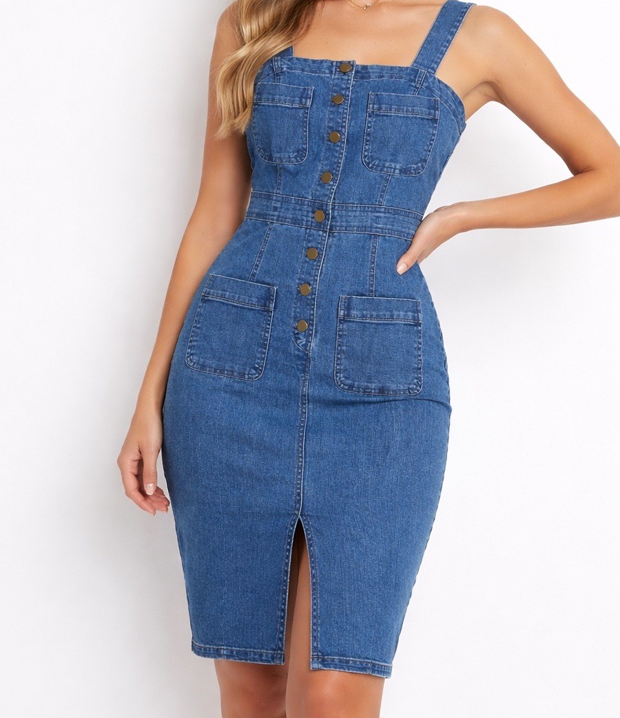 Haute Monde Denim Dress Small Women’s Size S