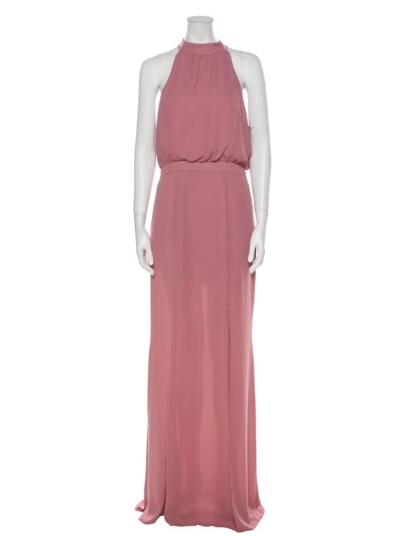 LIKELY Cameron Mermaid Halter Gown Size 14 Nostalgia Rose