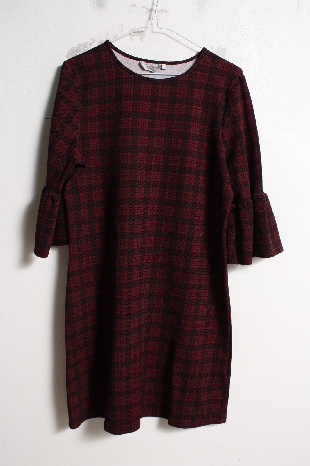 Peacocks Womens Check Trousers – Red Black – Size 12 (F41)