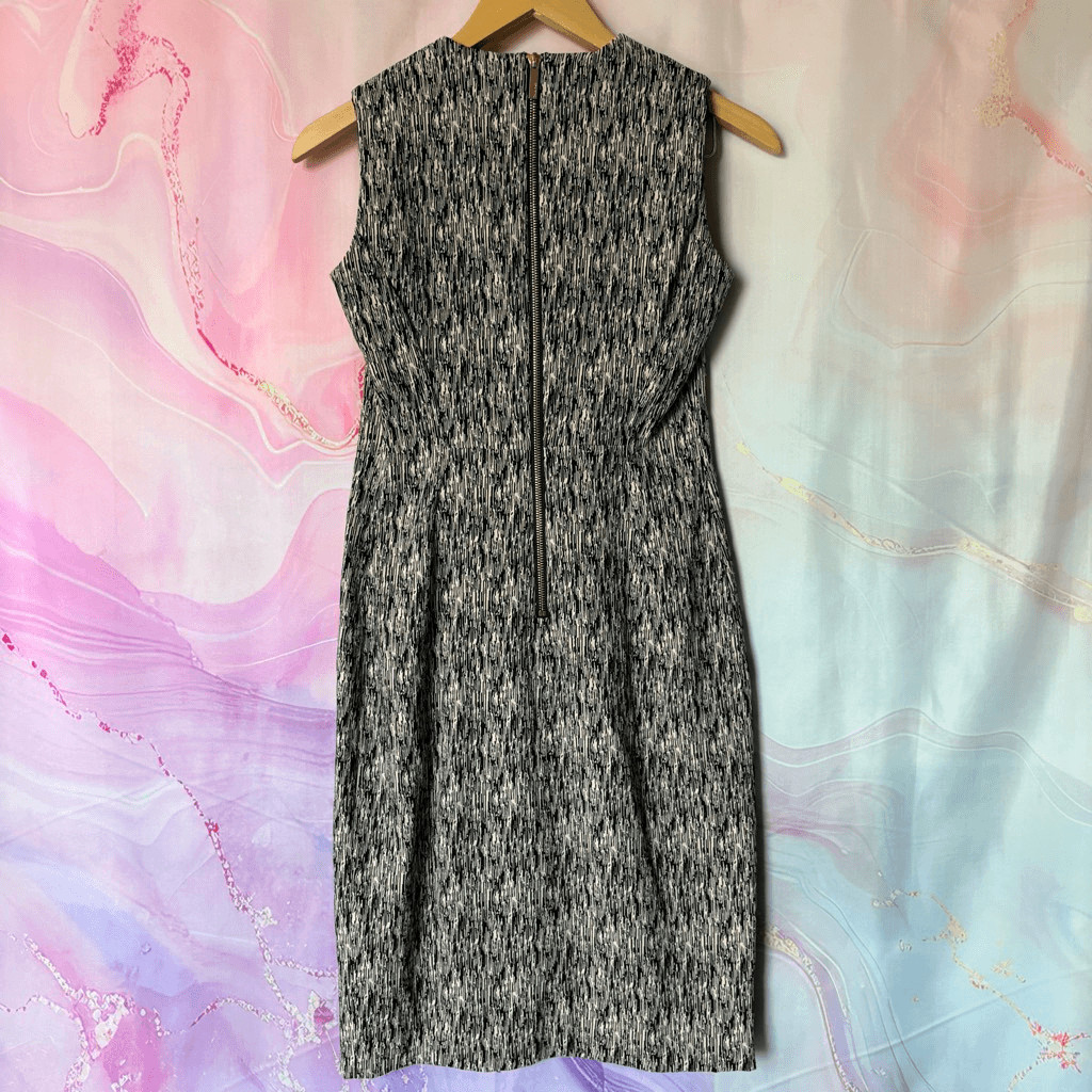 Calvin Klein 4 Black Tan Fitted Dress Professional Preppy Classic Modern Event