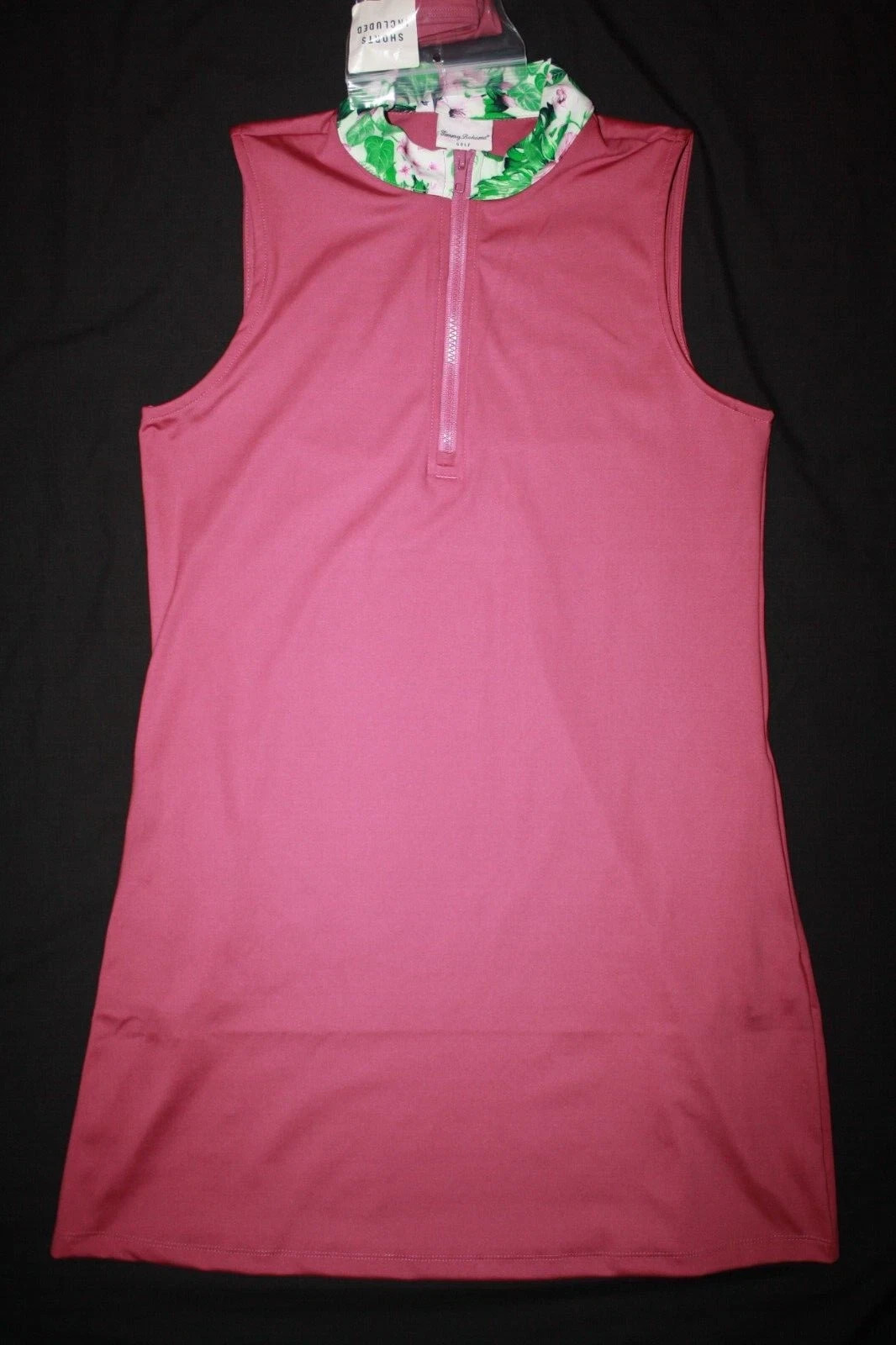 TOMMY BAHAMA Women’s 1/4 Zip Stand Collar Golf Dress NWT Shorts Included