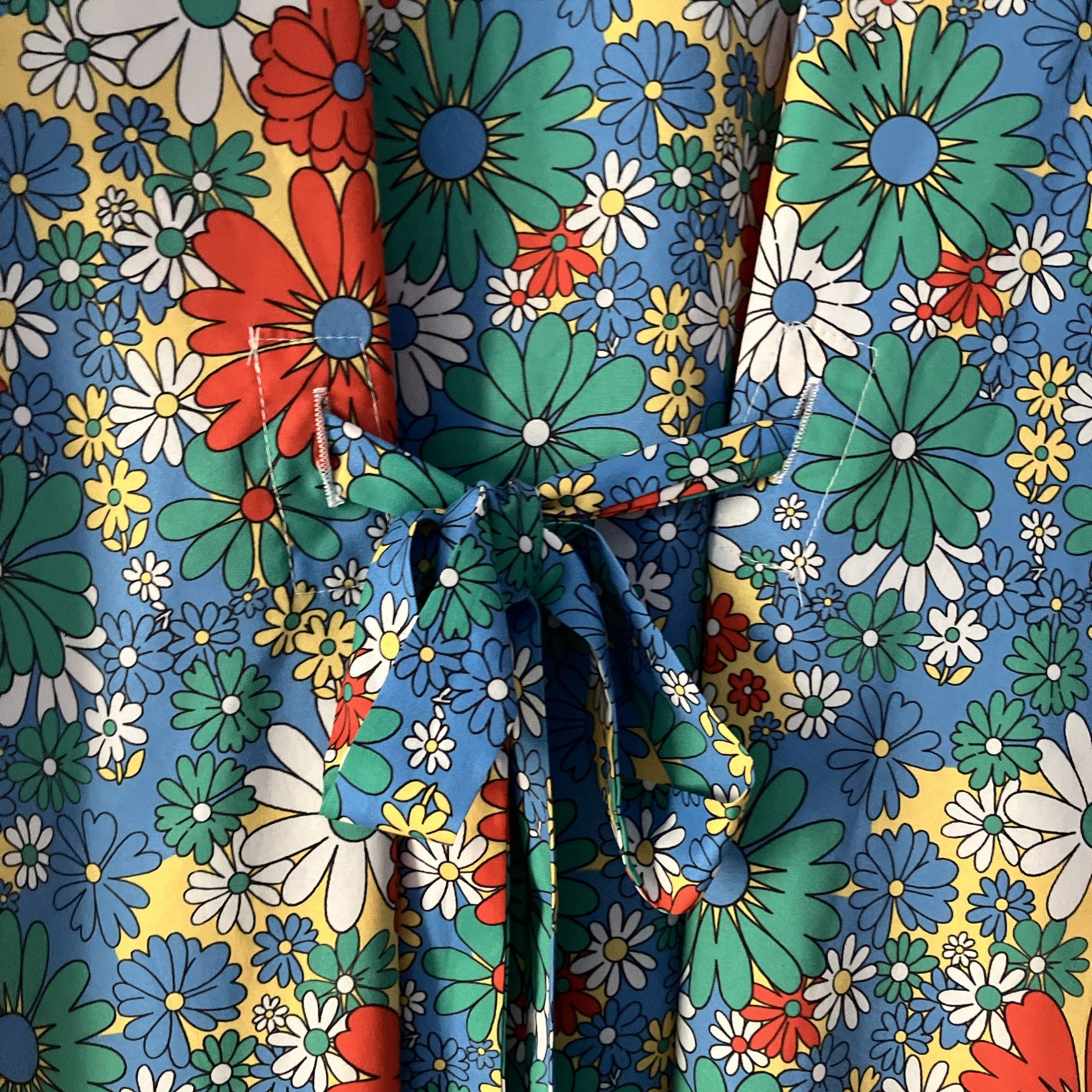 NWOT “Unique Vintage” Brand Mod Floral Boho Kaftan Mu Mu Dress Sz OS Mrs Roper!