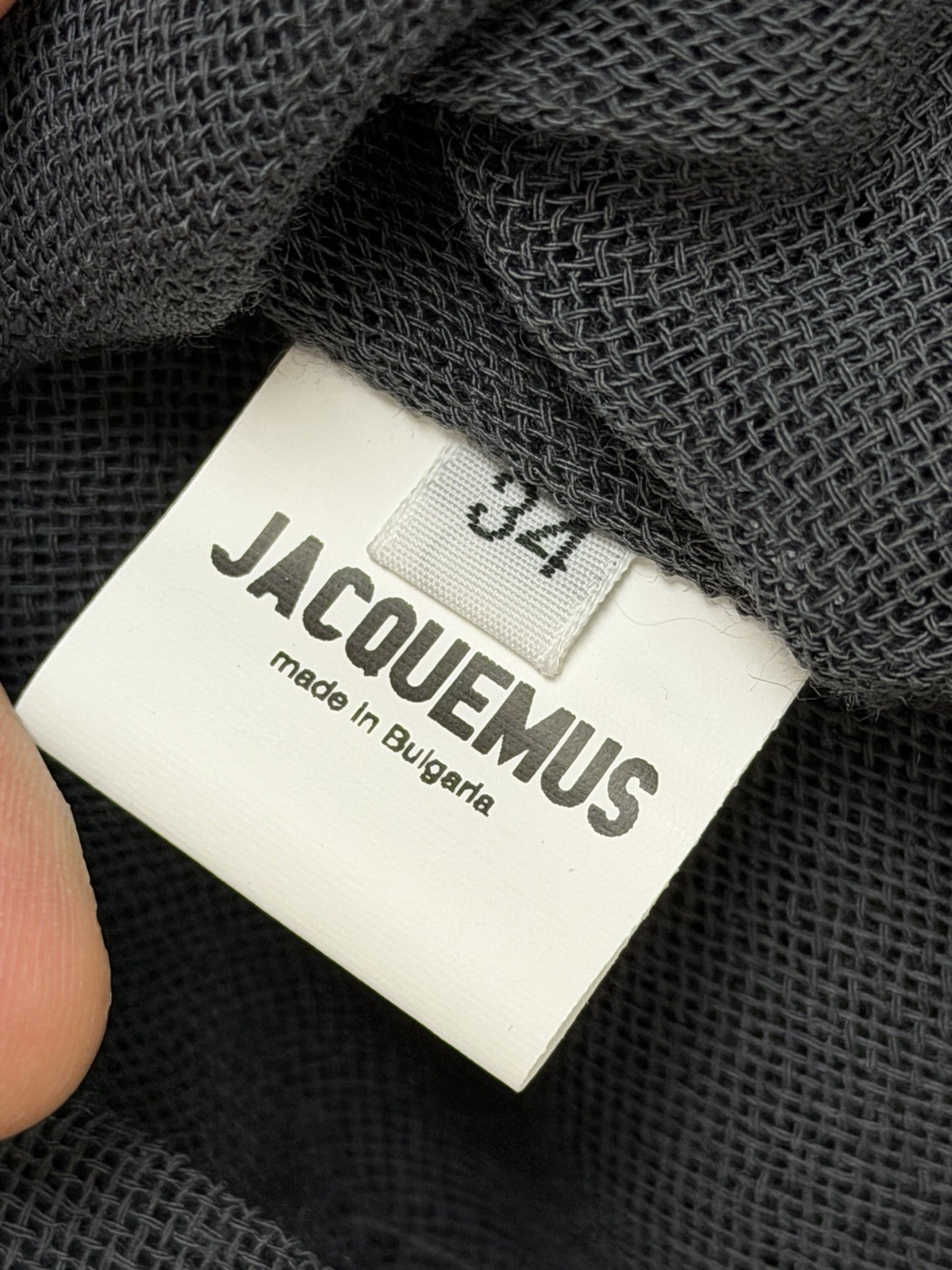 Jacquemus Le Souk Mini Dress Women’s Size 34 Charcoal Gray Polyester Wool Blend