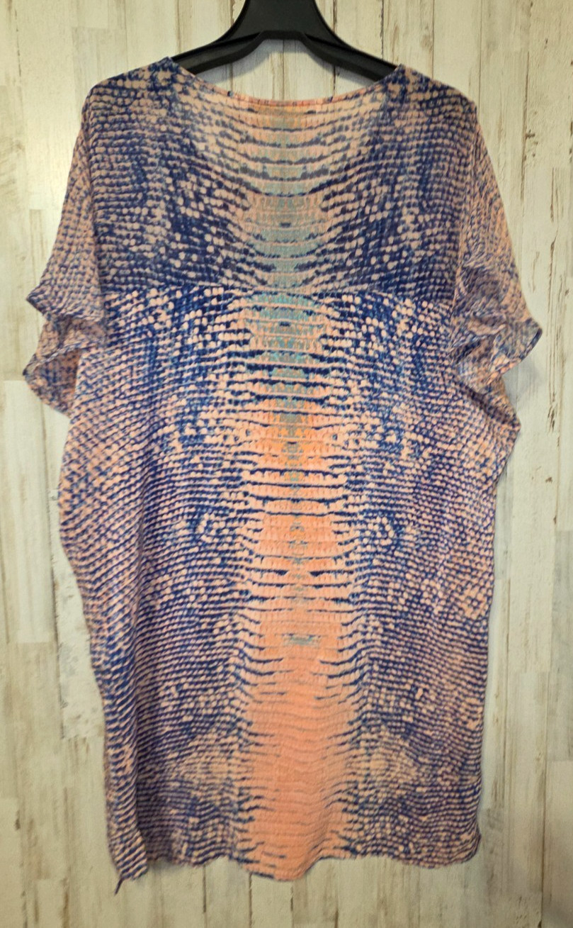 Cynthia Vincent Twelfth Street size L Snake print 100% Silk Tunic Dress Mini