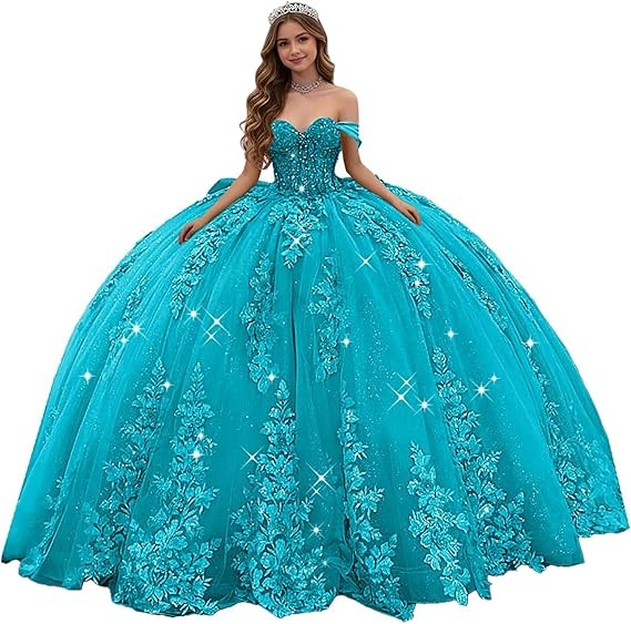 Quinceanera Dresses Sweet 15 / Sweet 16 Ball Gowns 3D Flowers
