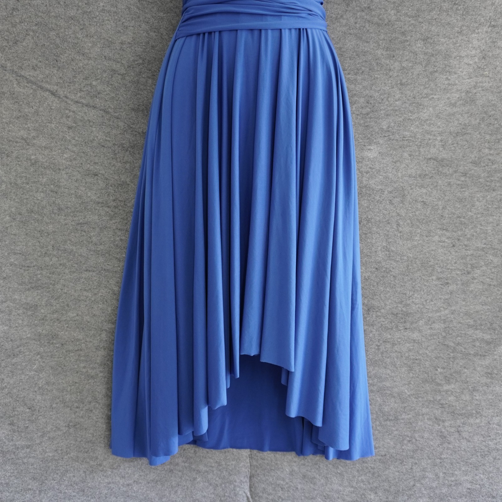 Georgiou Studio Vintage Y2K Infinity Dress Multiway Convertible Blue High Low SM