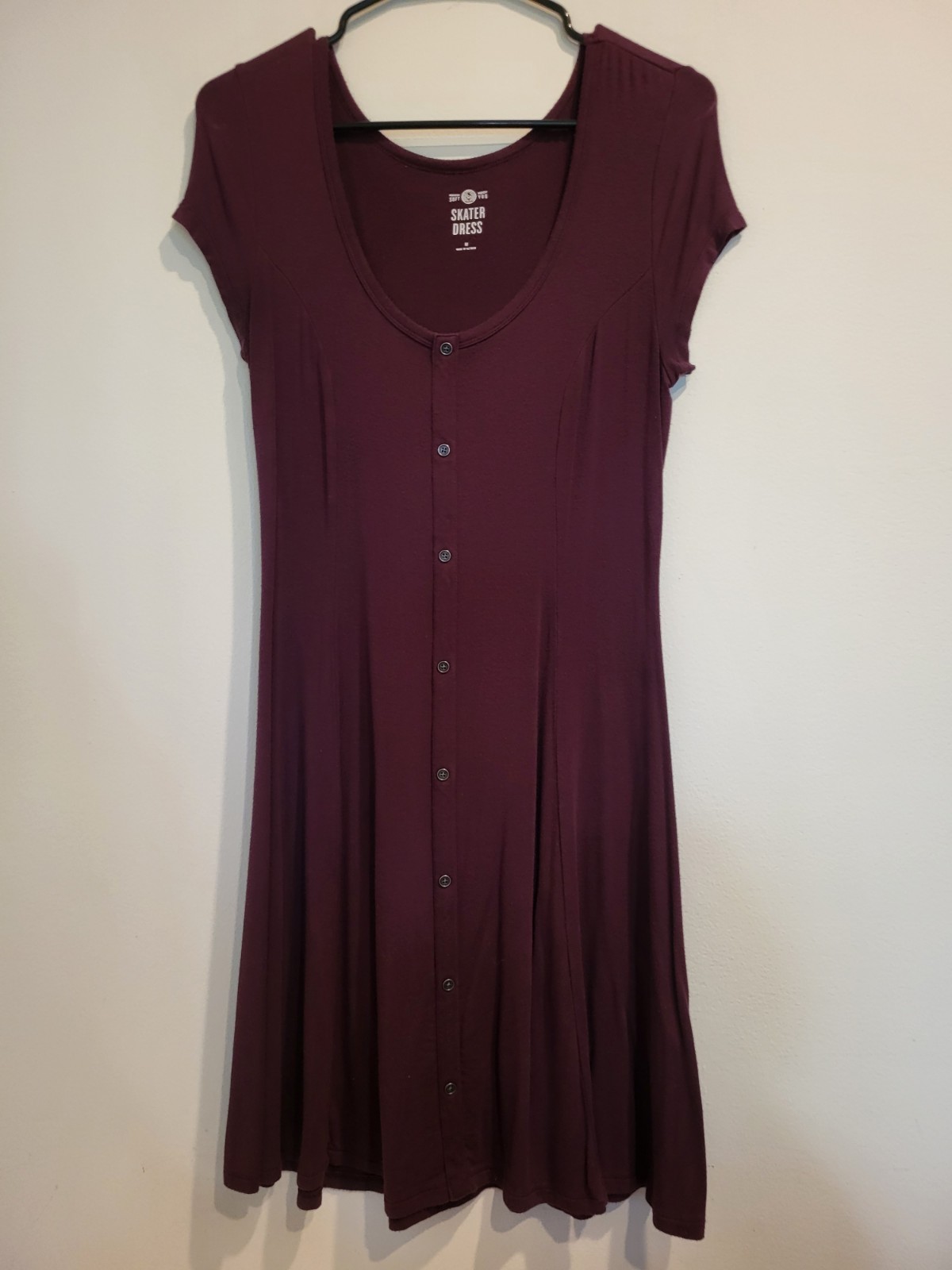 So Skater Dress Juniors Medium Burgundy