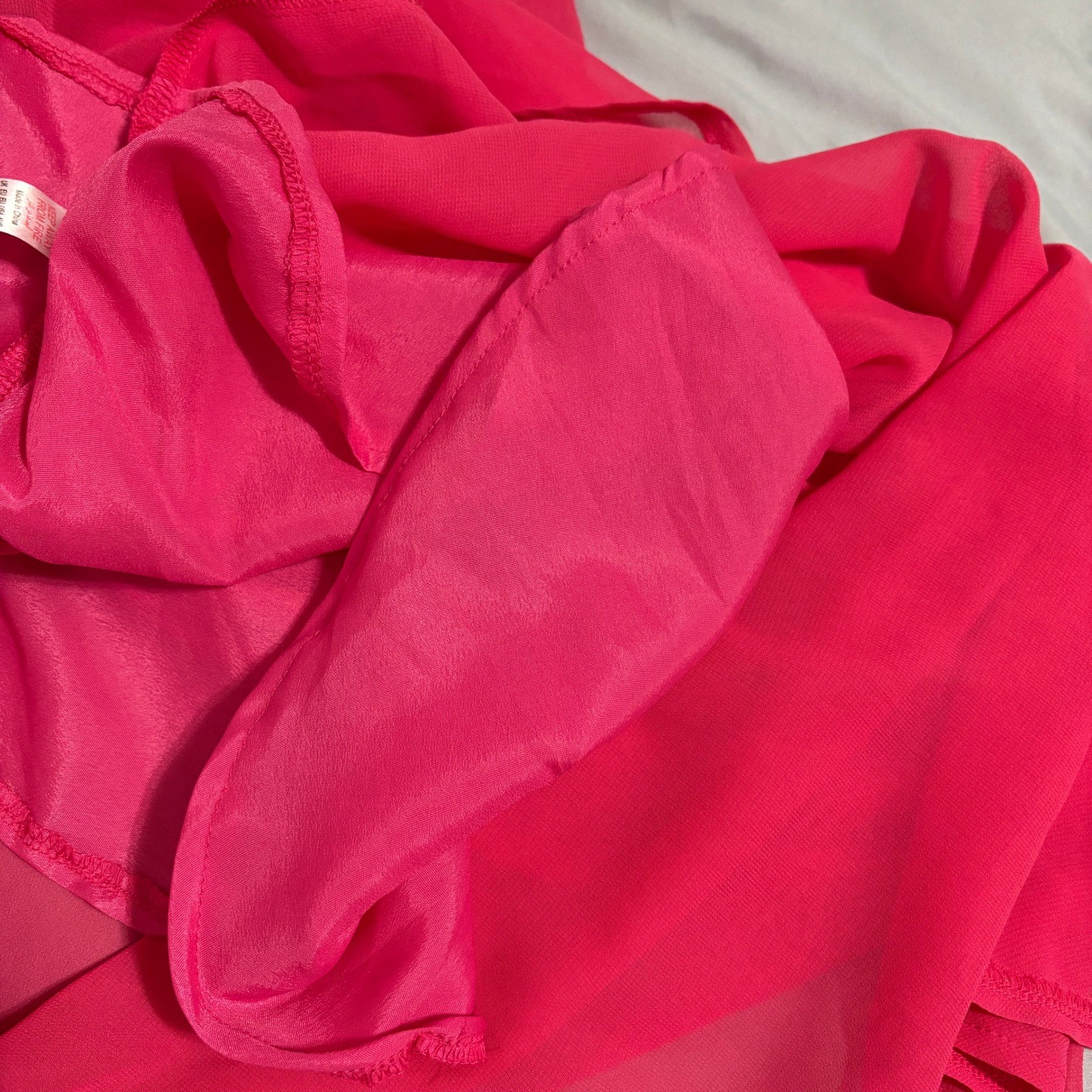 PrettyLittleThing Hot Pink Underwire Detail Draped Midi Dress Sz 8