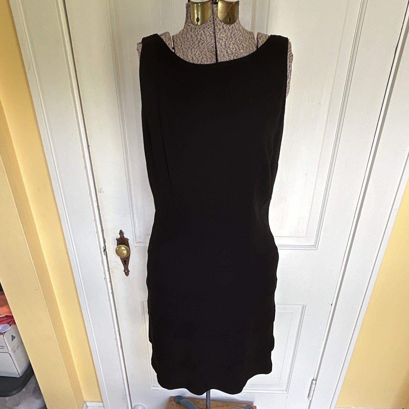Ralph Lauren Black Sheath Dress 6 Sleeveless Scoop Neck NWT orig $190