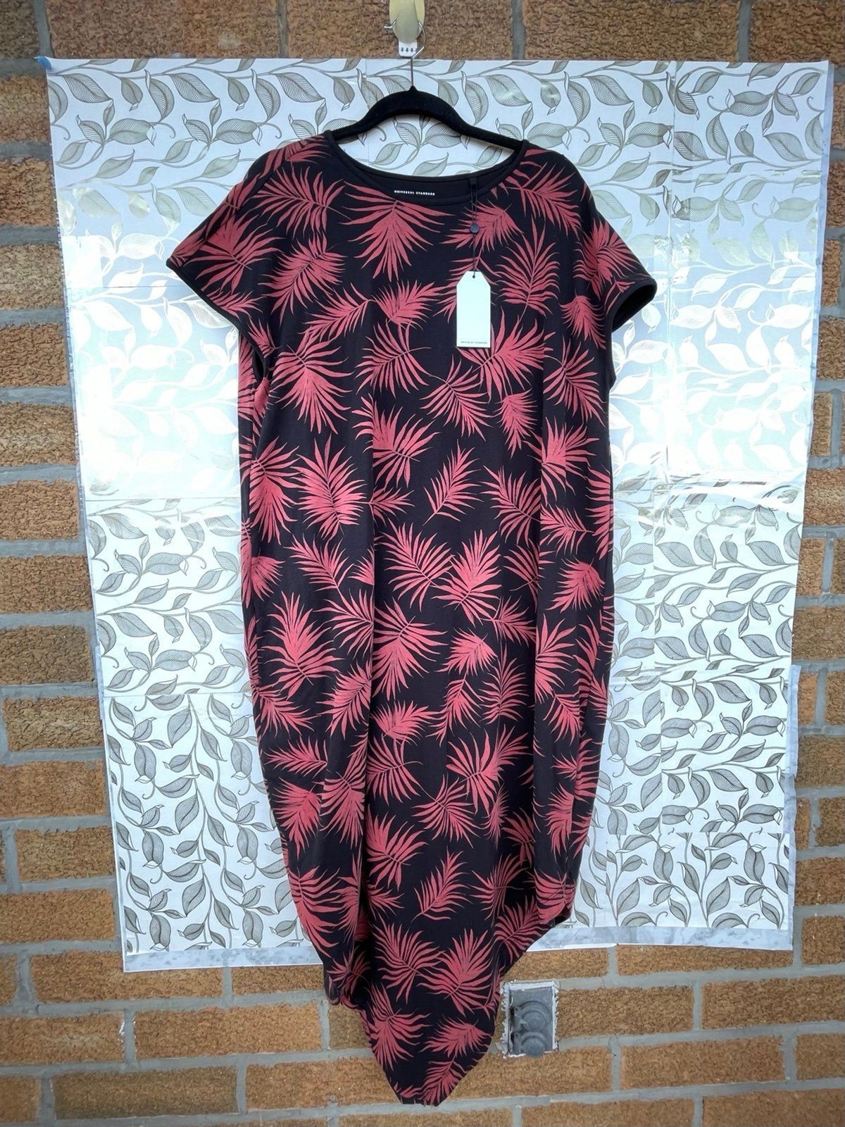 Universal Standard Palm Leaf Cocoon Dress M 18/20 Plus Tropical Vacation