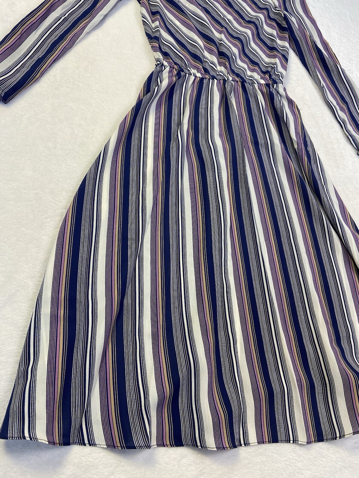 Vintage Jonathan Martin Multicolor Striped long Dress Size 5-6 Long Sleeve