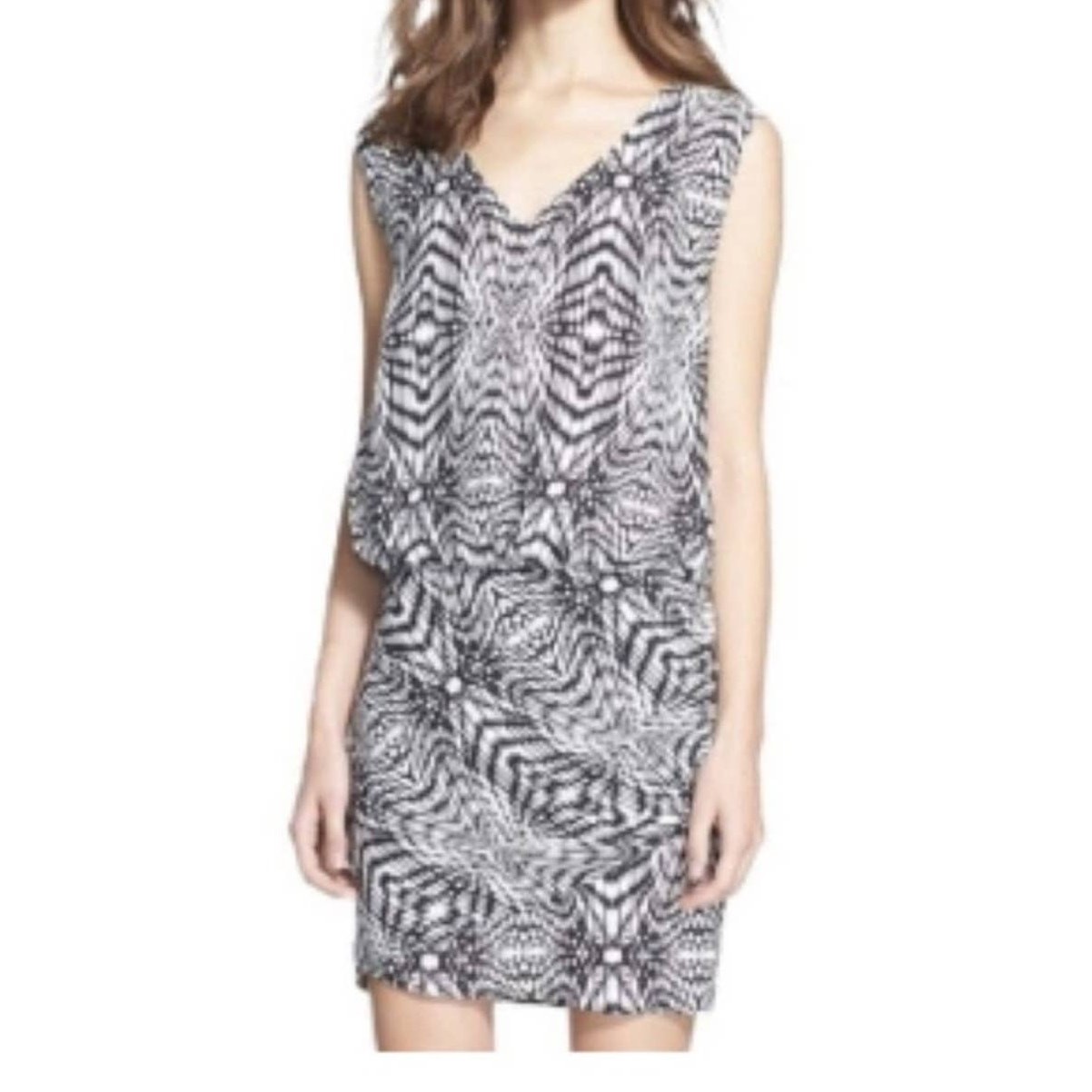 Rebecca Minkoff Silk Geometric Print Dress, EUC, Size 4, MSRP $398