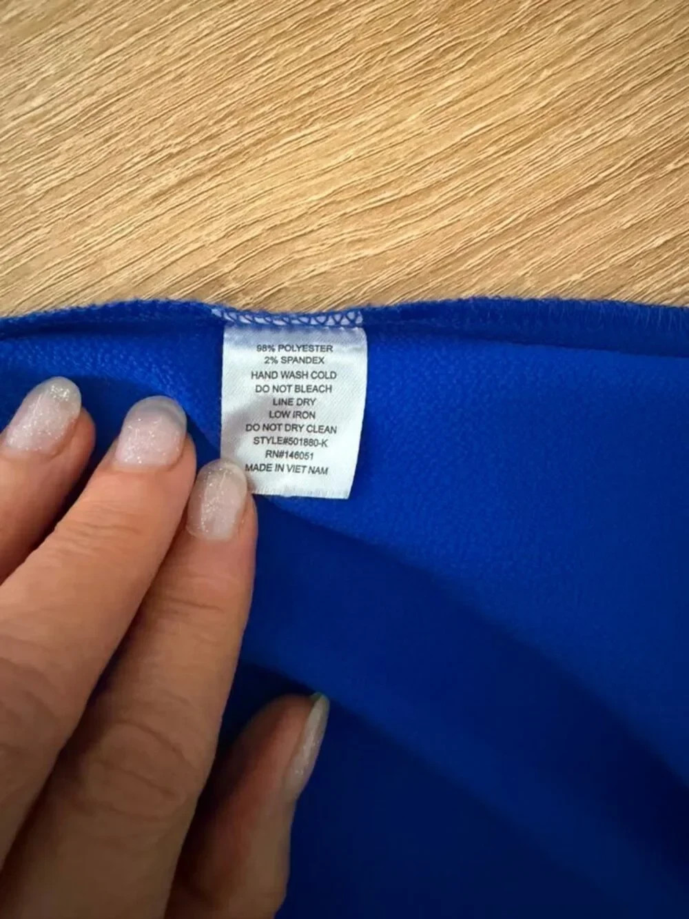 Monteau Los Angeles Royal Blue Maxi Dress Flutter Sleeve Smocked Waist Small